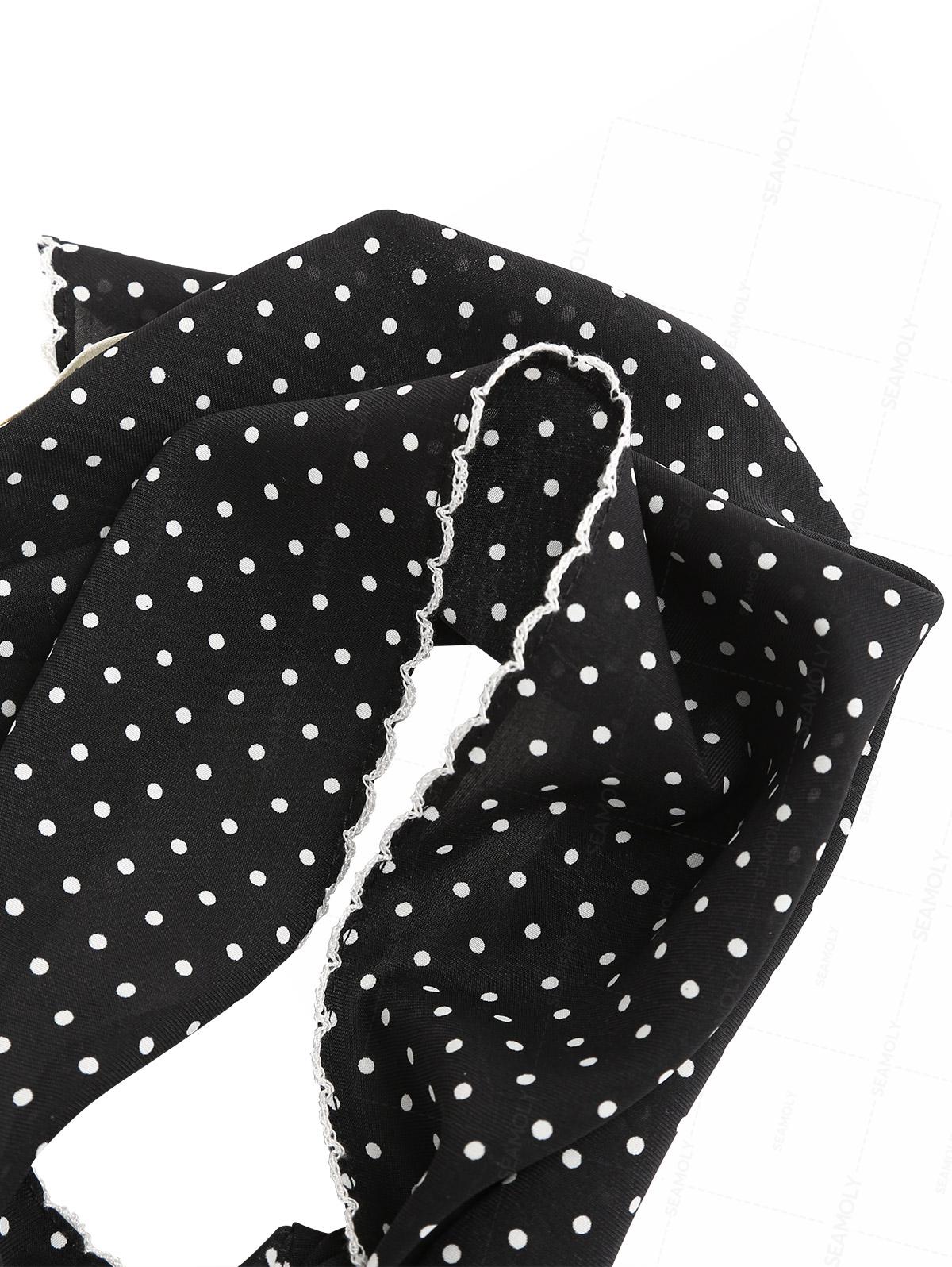 Striped/Polka Dot Print Bandana Triangle Kerchief Headband Hair Scarf - Image 15