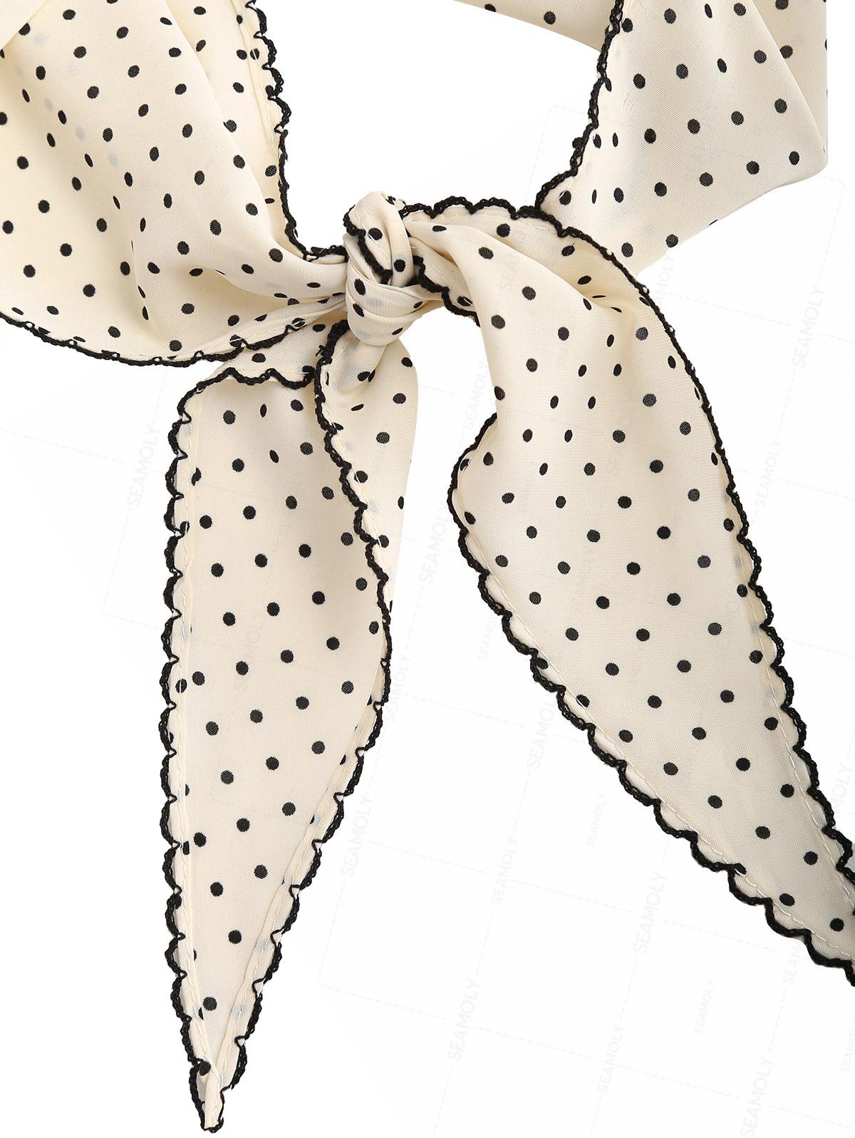 Striped/Polka Dot Print Bandana Triangle Kerchief Headband Hair Scarf - Image 19