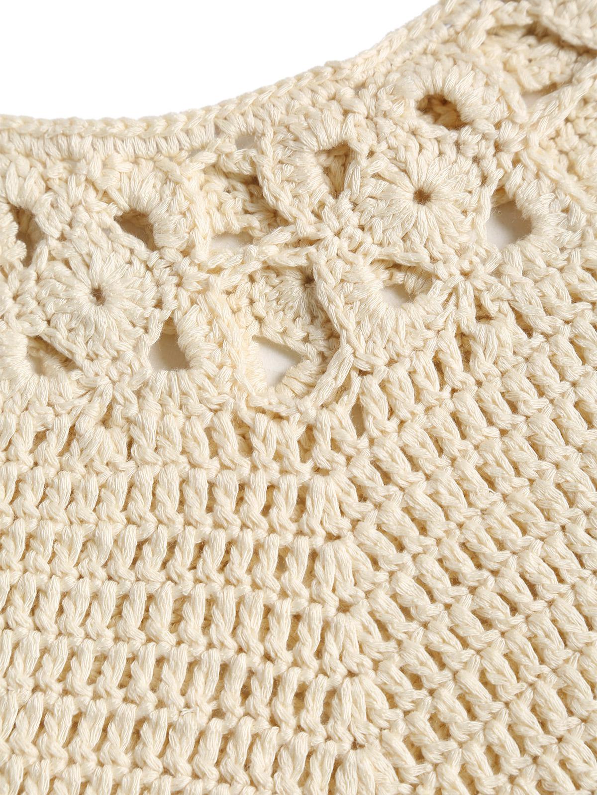 Vintage Häkelstrick Low Rise Strand Cover Up Mini Shorts - Image 7