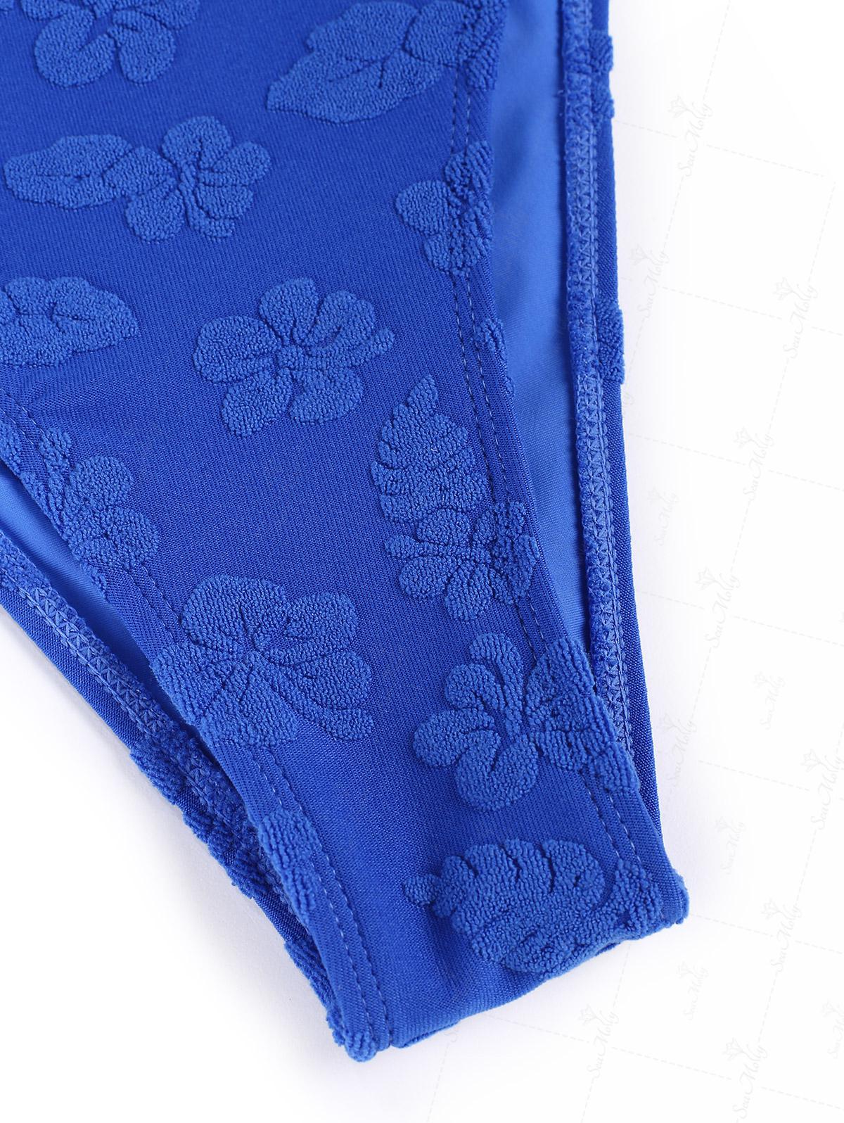 Seamolly Tankini-Set aus Frottee-Jacquard mit floralem Neckholder und seitlicher Schnürung - Image 7