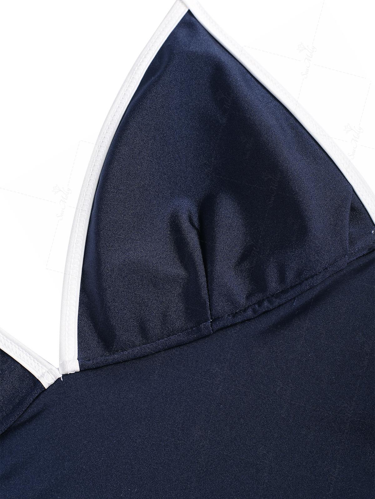 Seamolly Tankini-Set mit Schleifendekor in Kontrastfarbe und seitlicher Schnürung - Image 5
