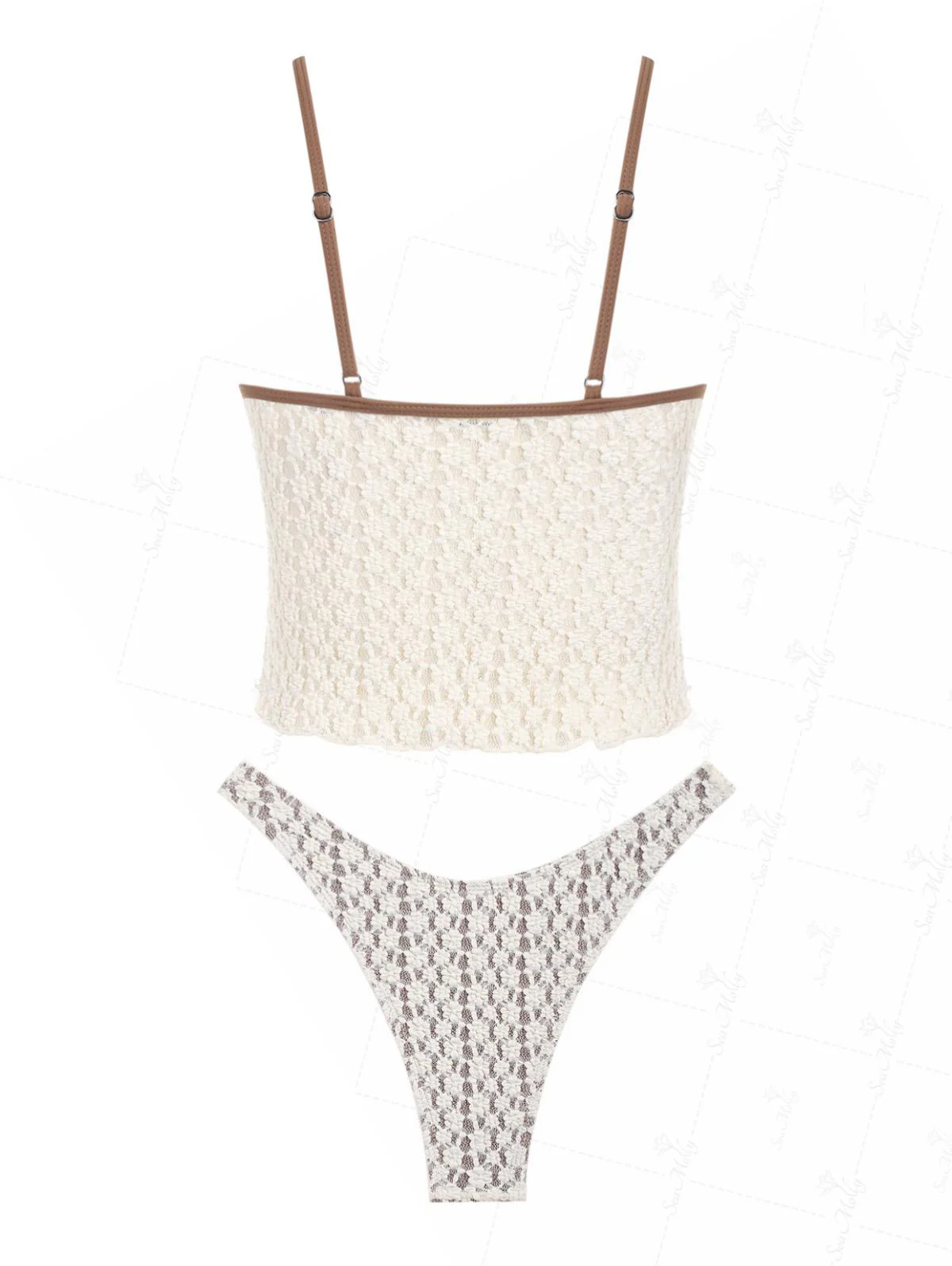 Seamolly Tankini-Set mit Vintage-Spitze, Jacquard, Salatbesatz - Image 8