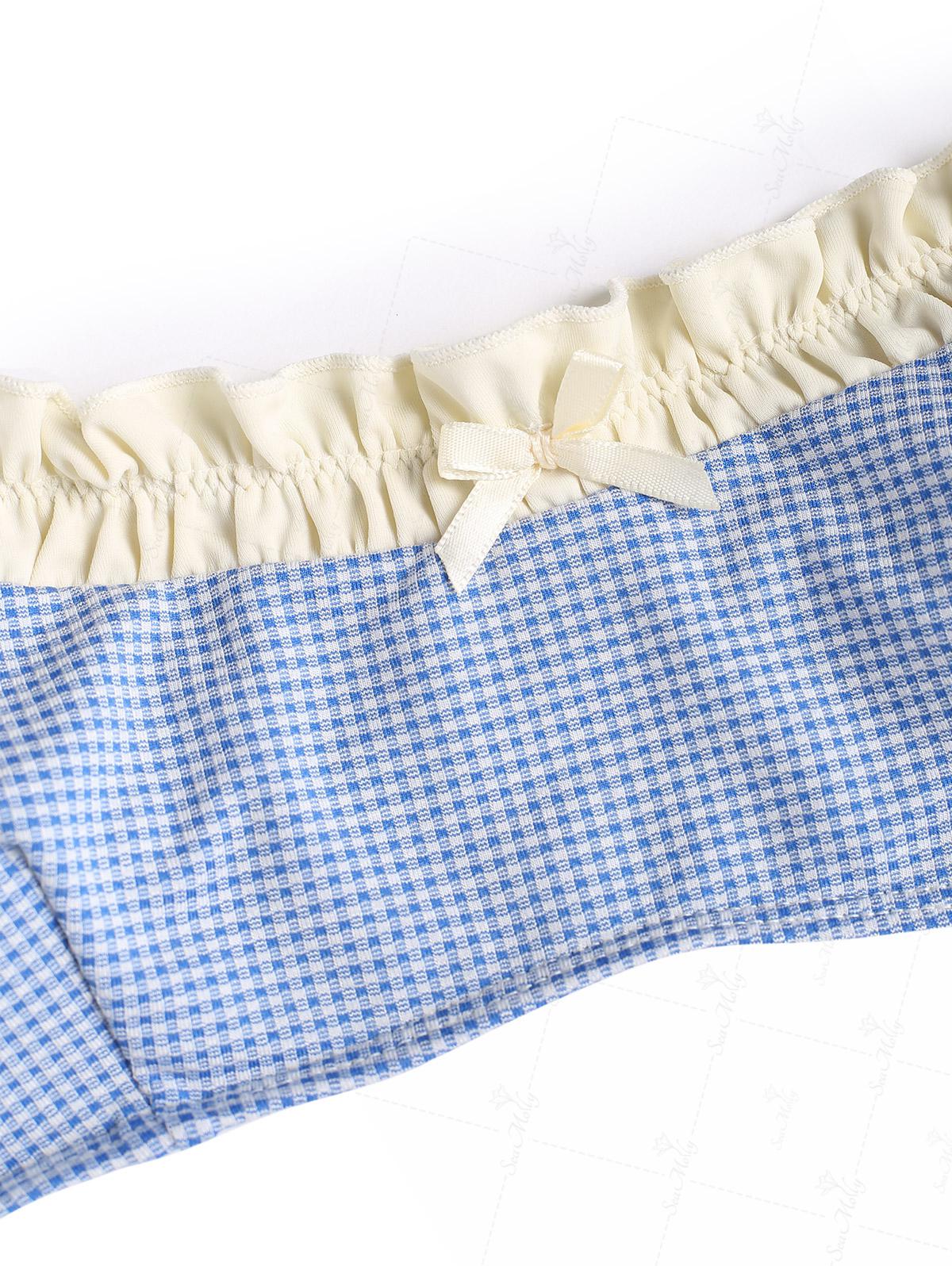 Seamolly Bikini-Set im Vintage-Stil mit Gingham-Muster, Rüschenbesatz, Schleifendekor und seitlicher Schnürung - Image 10