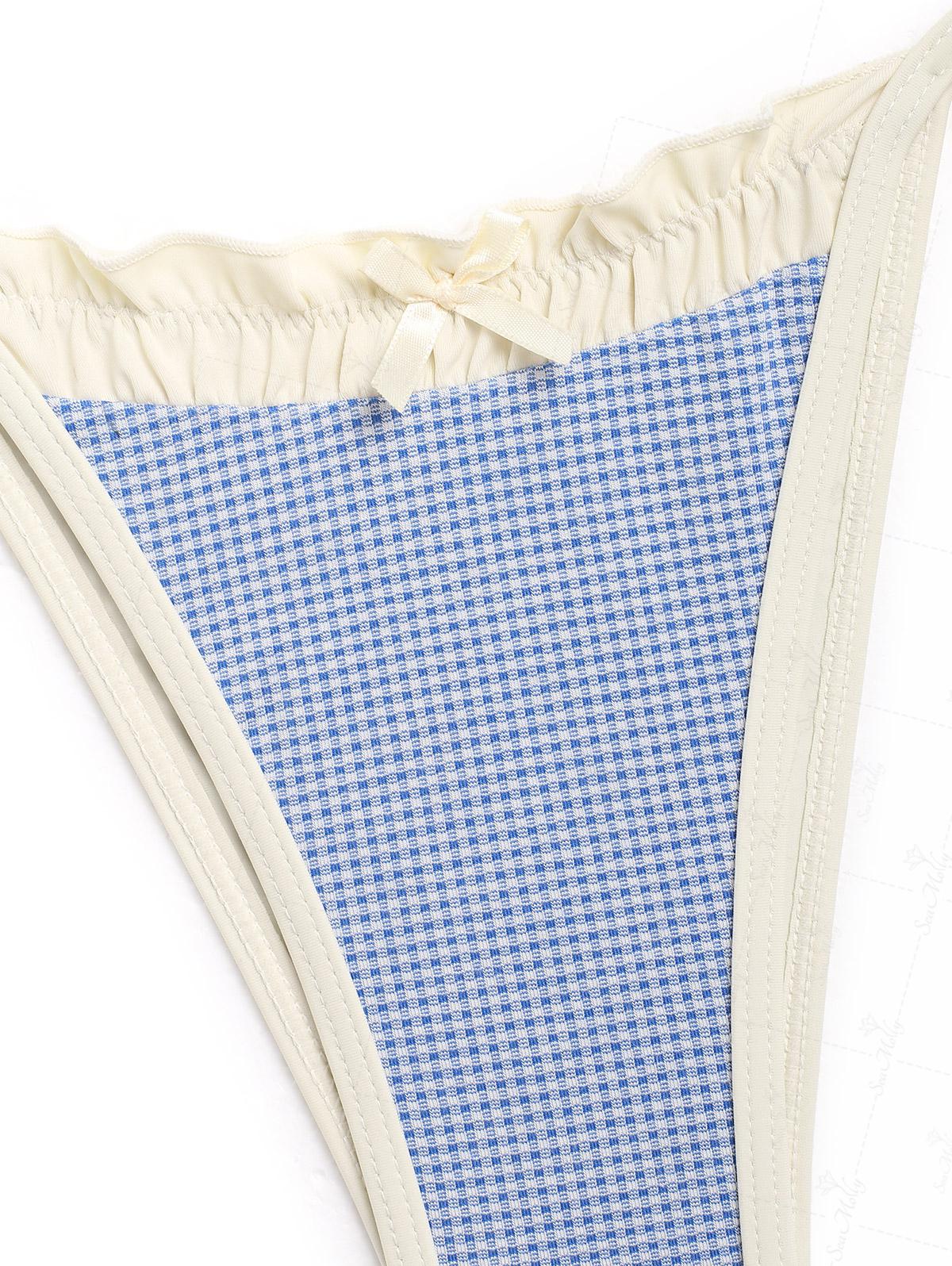 Seamolly Bikini-Set im Vintage-Stil mit Gingham-Muster, Rüschenbesatz, Schleifendekor und seitlicher Schnürung - Image 11