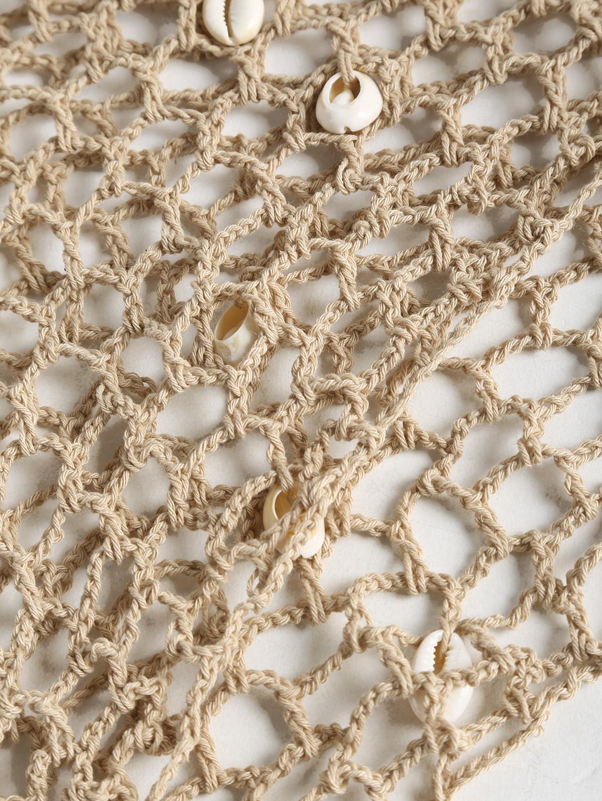 Gehäkelter Strand-Sarong mit ausgehöhlter Muschel-Dekor - Image 3