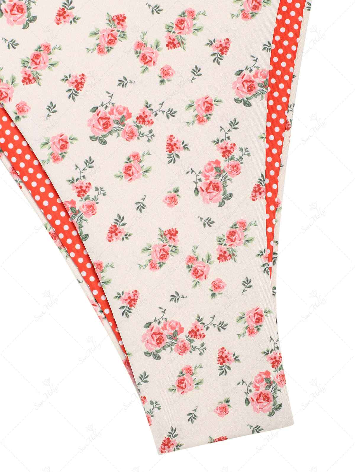 Seamolly Vintage Wendbares Tankini-Set mit zartem Blumenmuster und Polka Dots, Neckholder und seitlichen Bindebändern - Image 7