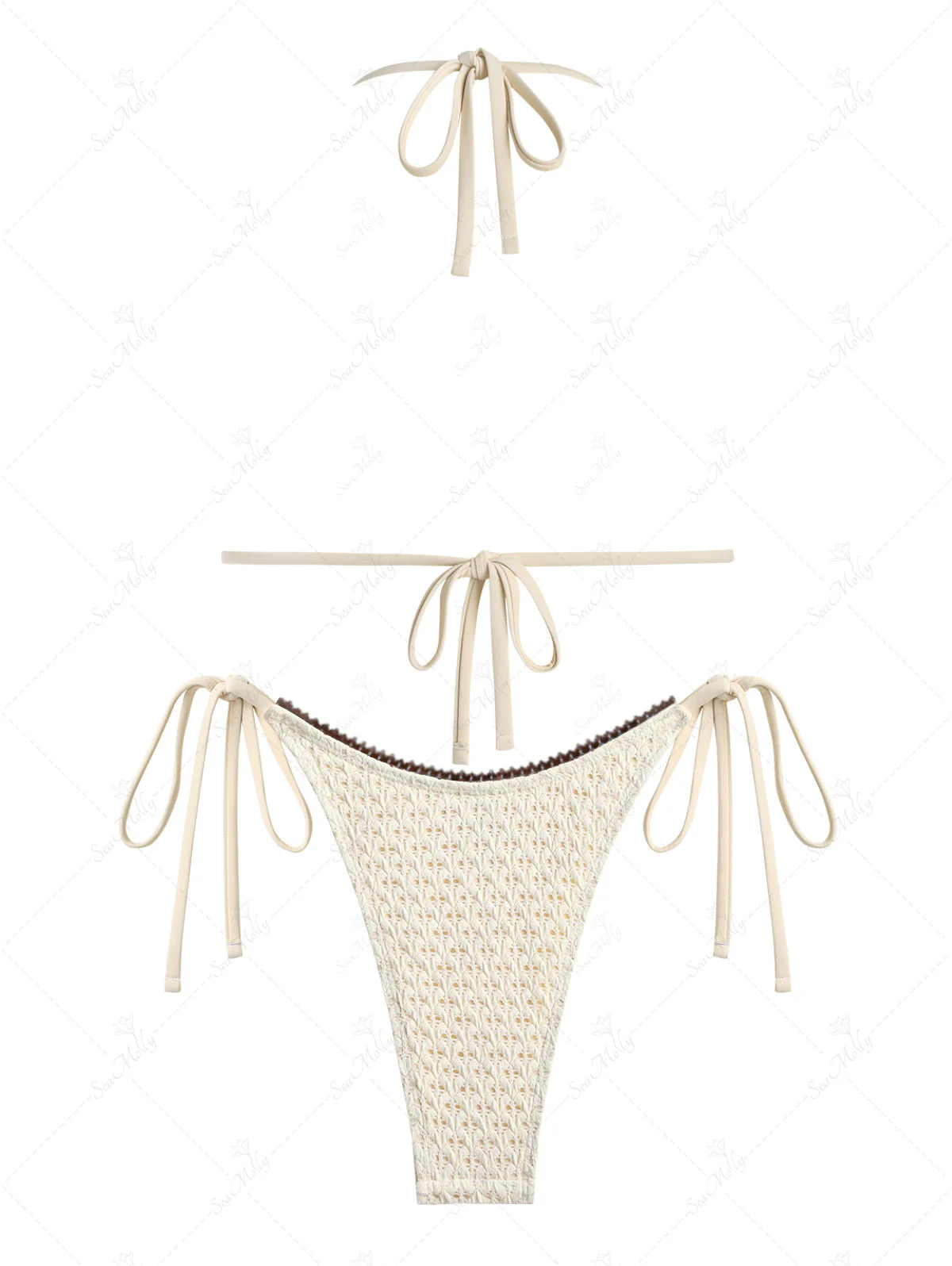 Seamolly – Bikini-Set mit Neckholder und Schleife im Vintage-Stil und seitlichem Bindeband - Image 7