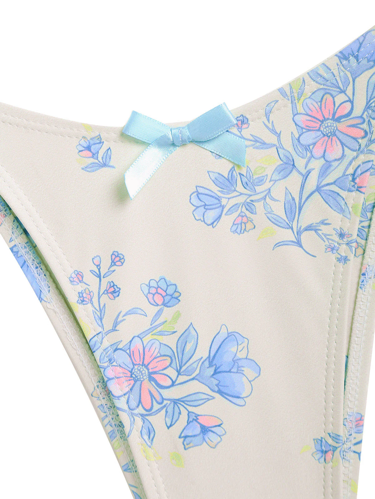Seamolly Tankini-Set mit Vintage-Blumenmuster und Blättermuster, Schleife und seitlicher Schnürung - Image 10