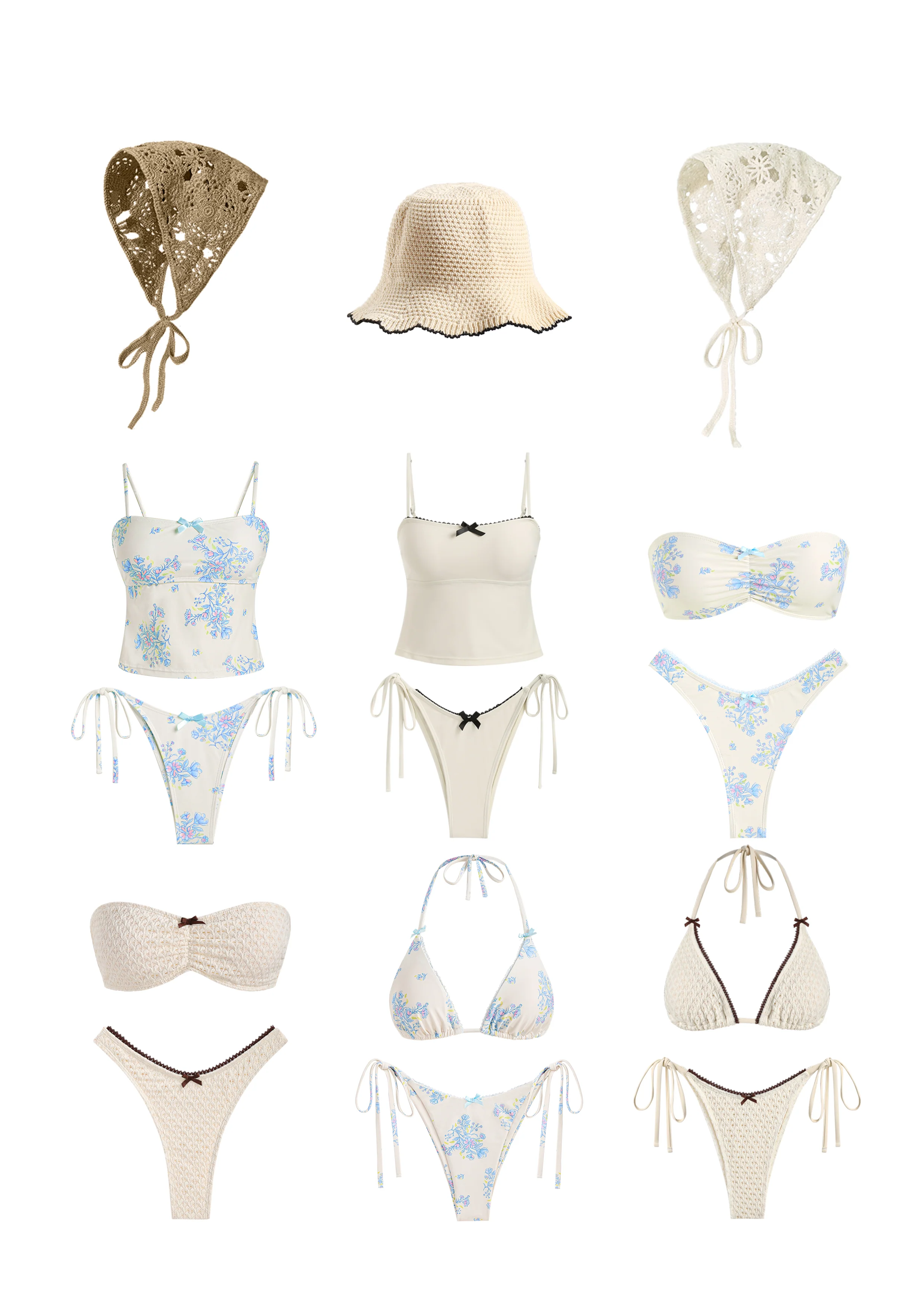 Seamolly – Bikini-Set mit Neckholder und Schleife im Vintage-Stil und seitlichem Bindeband - Image 10
