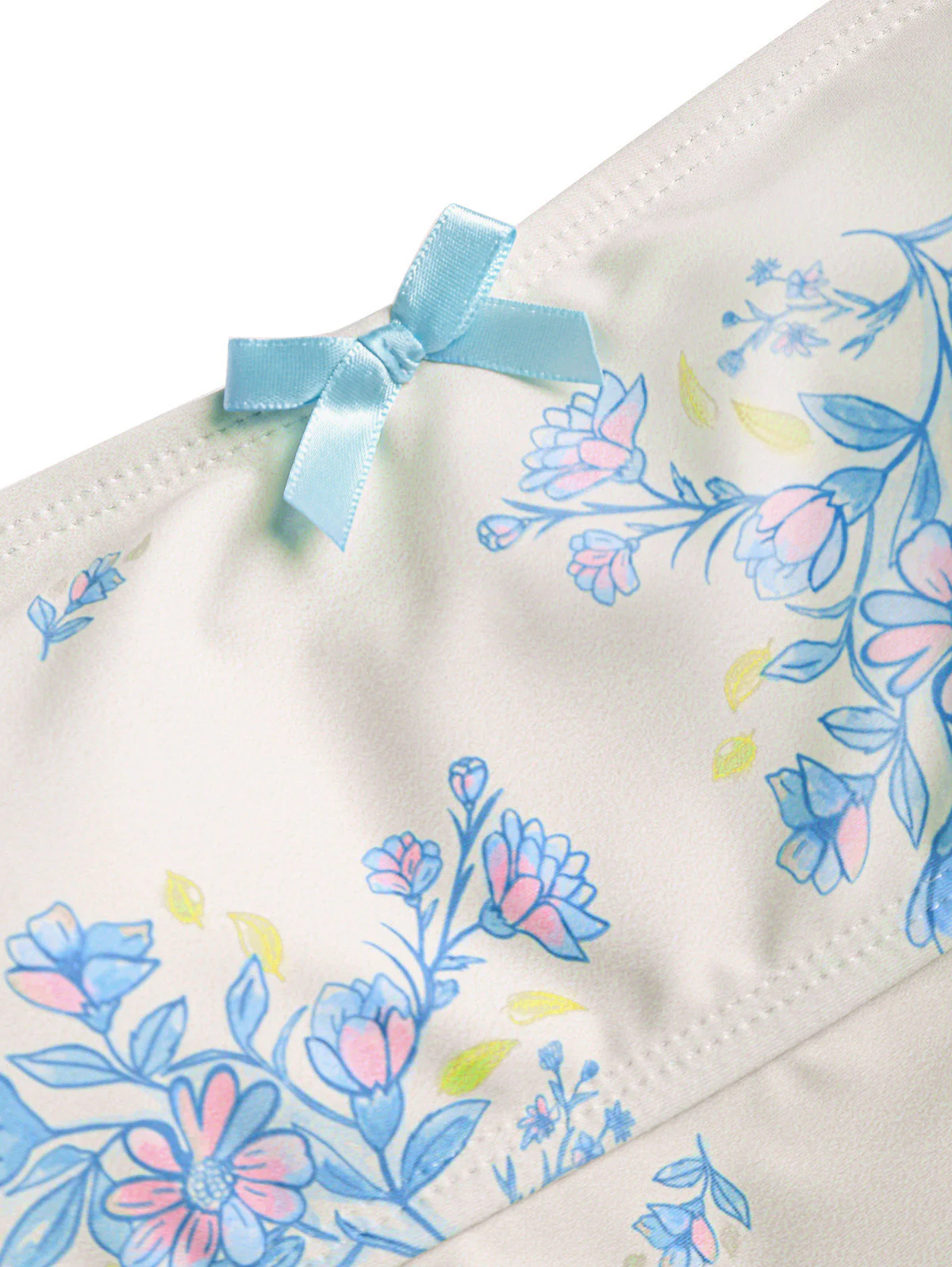 Seamolly Tankini-Set mit Vintage-Blumenmuster und Blättermuster, Schleife und seitlicher Schnürung - Image 9