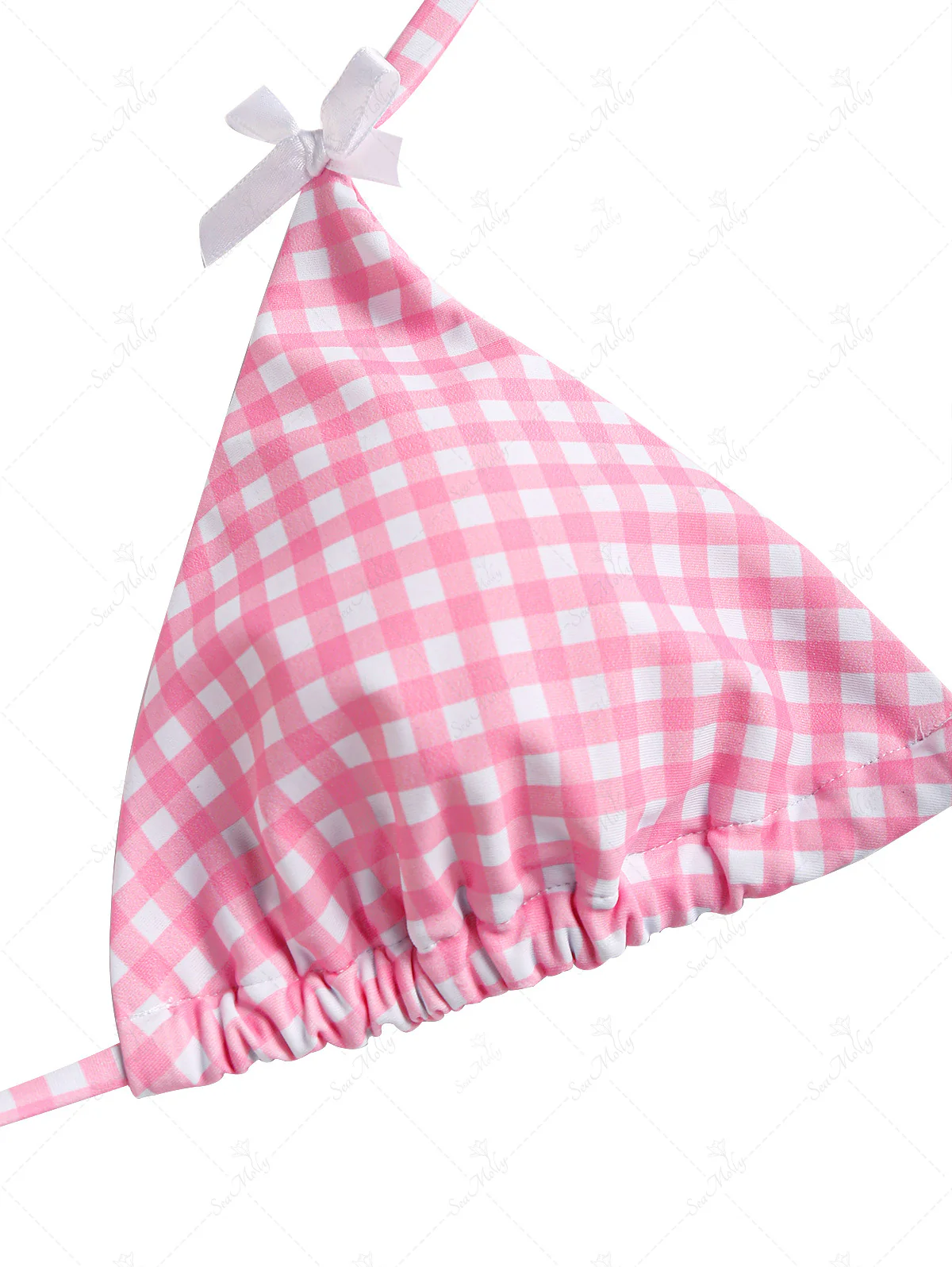 Seamolly – Rosa Bikini-Set mit Neckholder, Triangel und Schleife und seitlichem Bindeband - Image 5
