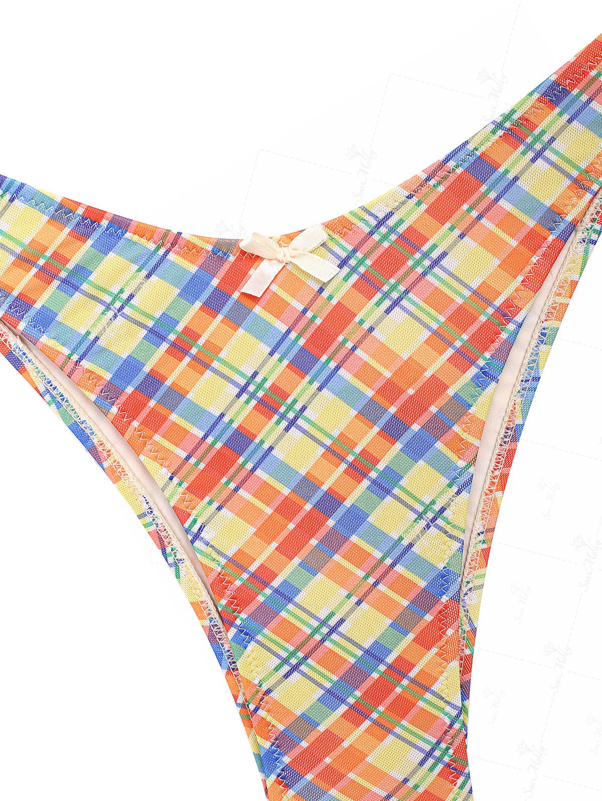 Seamolly Tankini-Set mit Gingham-Spitzenbesatz und Schleife-Dekor - Image 12