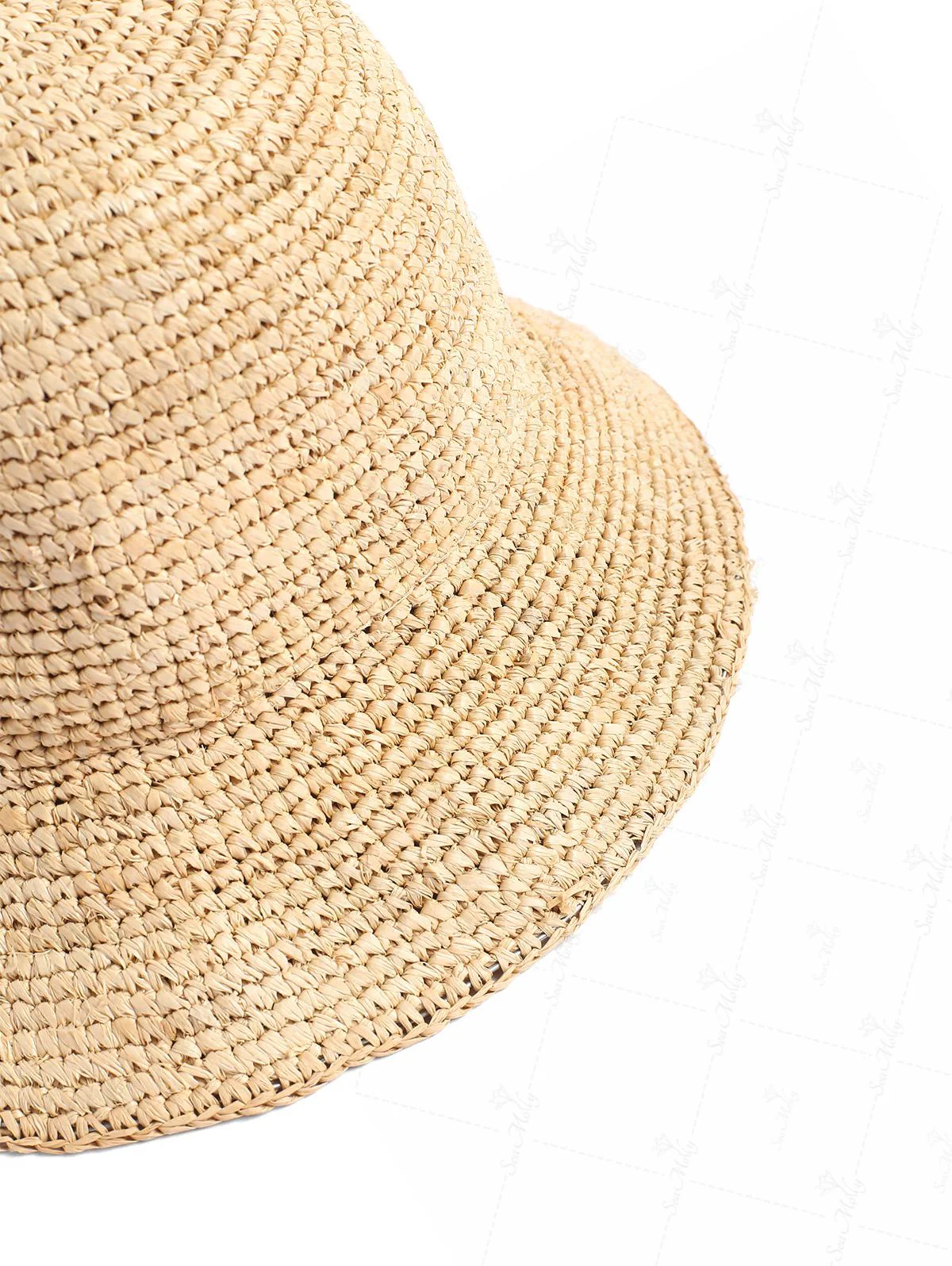 Handgehäkelter Fischerhut aus Raffia-Stroh - Image 6