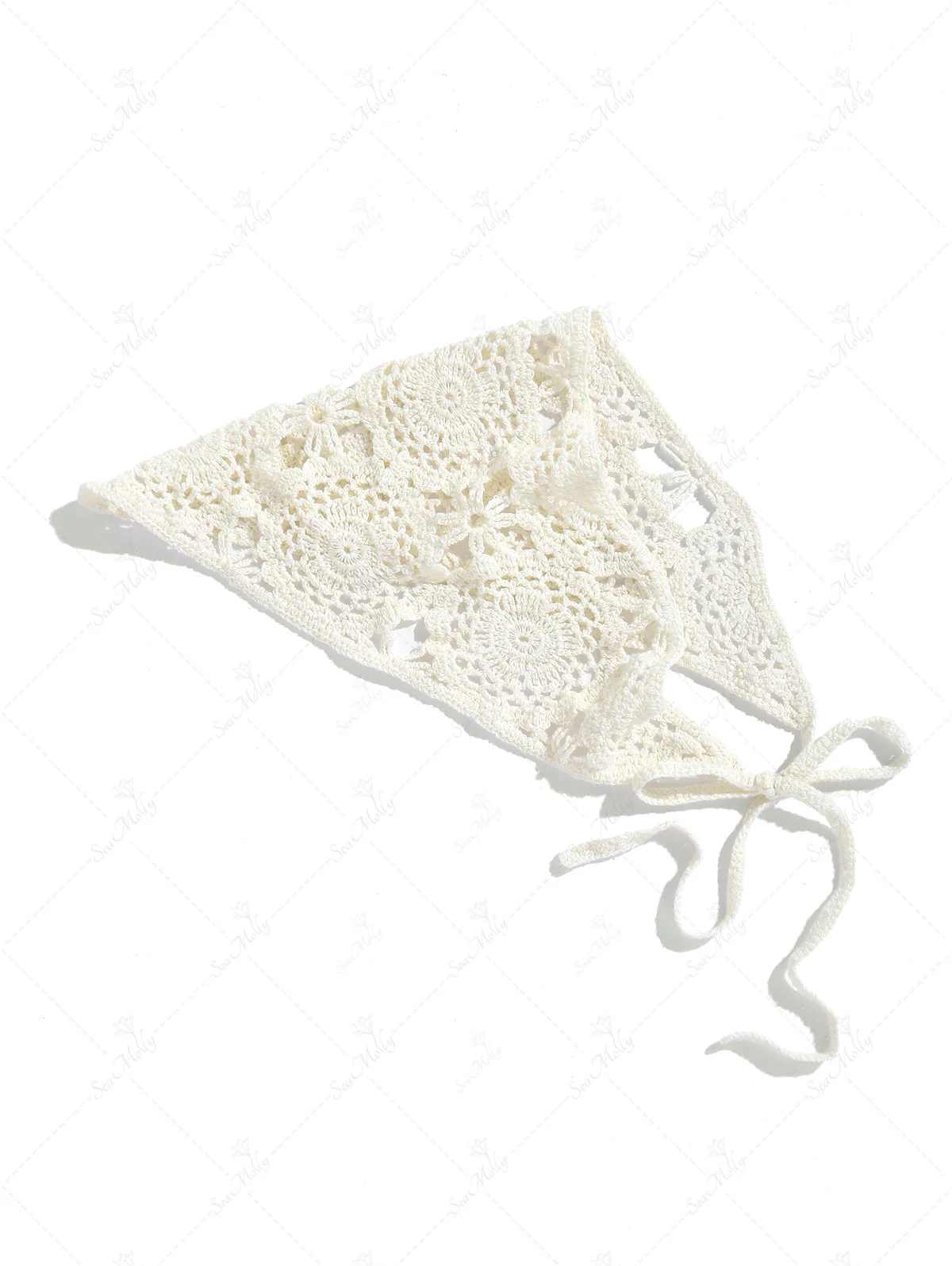 Vintage Handgemachtes Häkel-Strick-Bandana-Dreieckstuch-Stirnband-Haar-Schal - Image 7