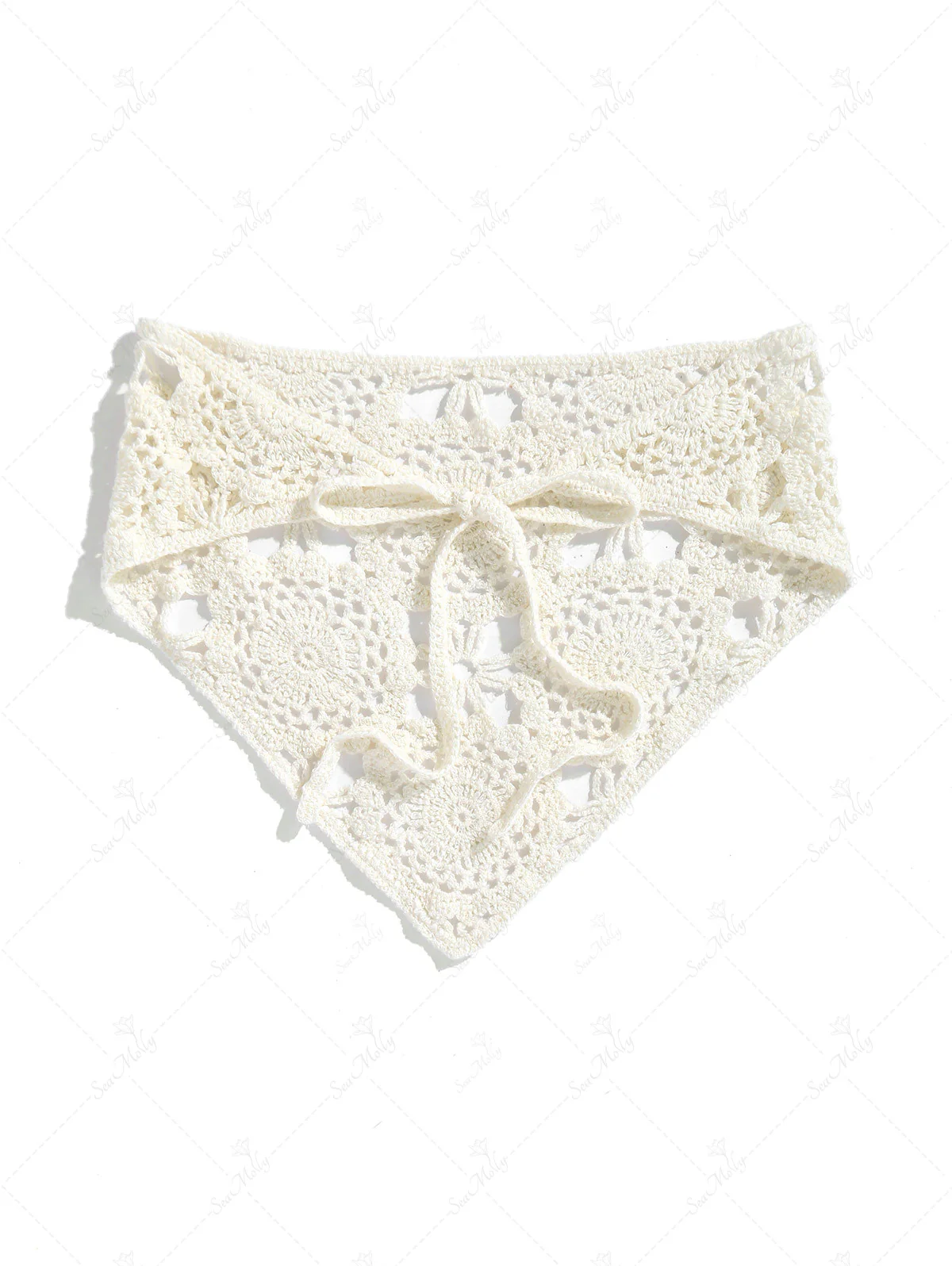 Vintage Handgemachtes Häkel-Strick-Bandana-Dreieckstuch-Stirnband-Haar-Schal - Image 9