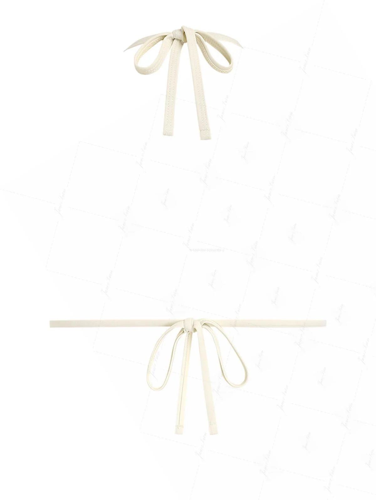 Schwarzes Triangel-Bikini-Oberteil mit kontrastierender Einfassung und Polka-Dots - Image 8