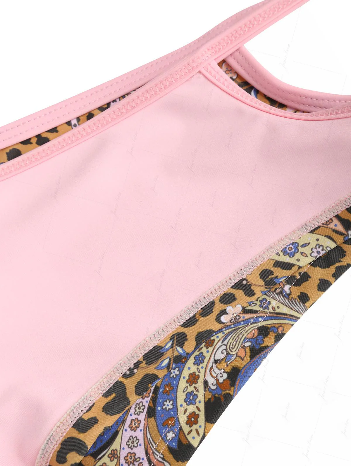 Braunes Bikinihöschen mit Leoparden-Paisley-Muster, Cut-outs und Bindebändern an der Seite, freche Badeshorts - Image 5