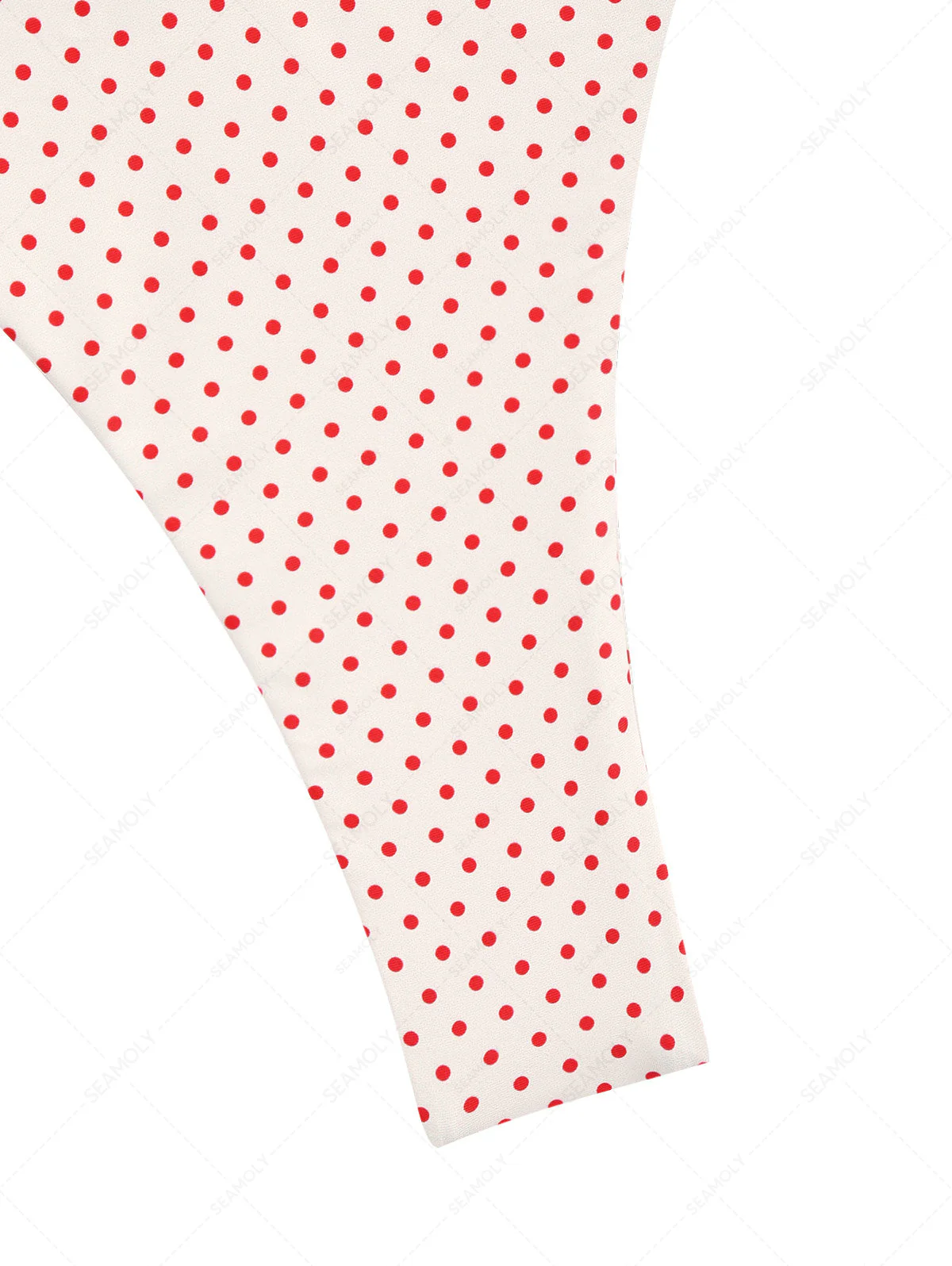 Cheeky-Bikinihose mit Spitzenschleife und Punkten in Kristallcreme - Image 4