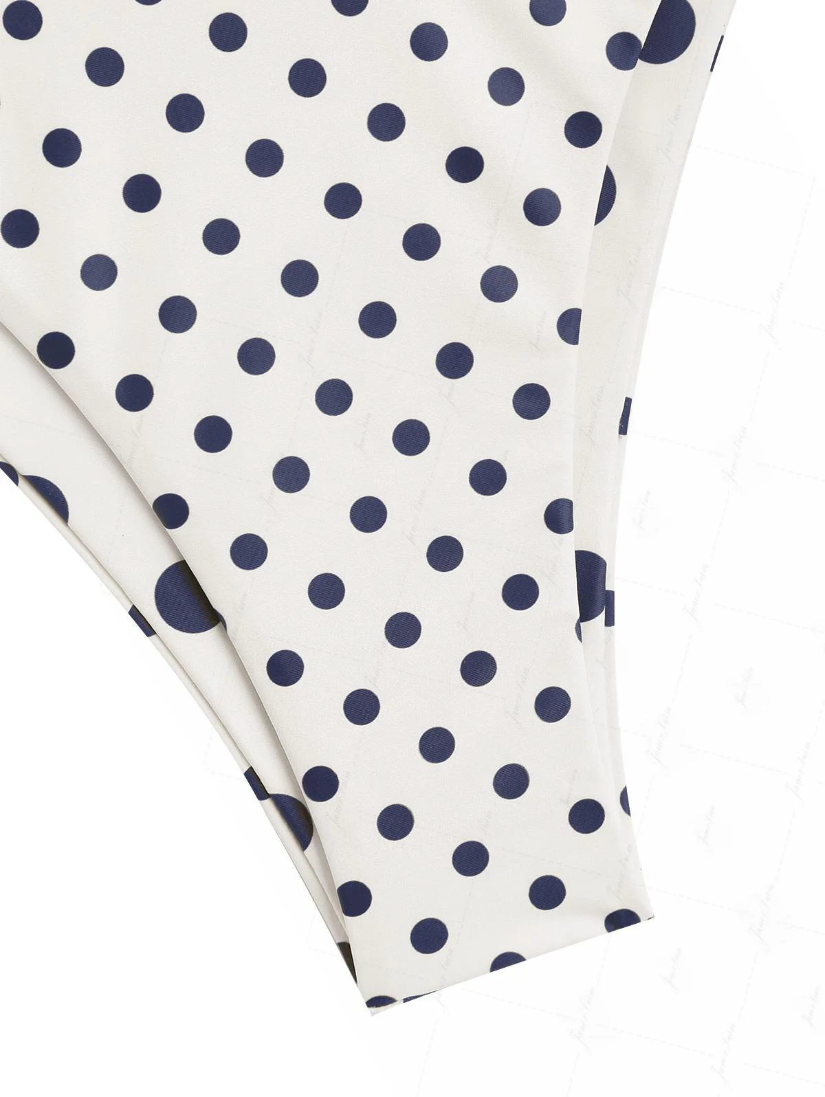 Wendbares Bikinihöschen mit Vintage-Polka-Dot-Print in Kristallcreme - Image 8