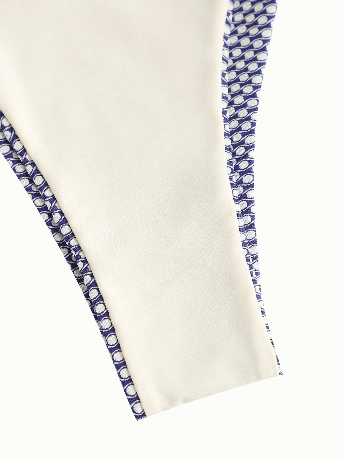 Deep Blue Contrast Color Polka Dot O Ring Double Layer Bikini Set - Image 8