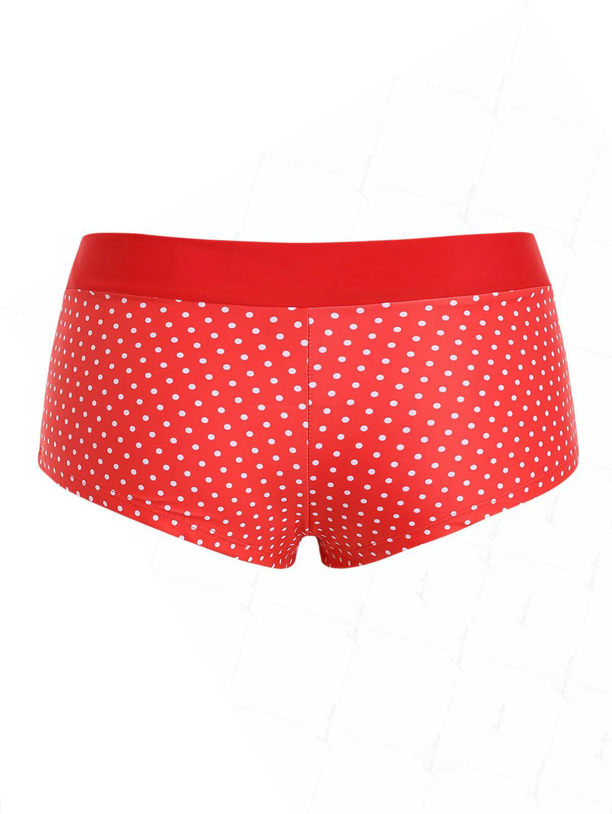 Rote Bikinihose mit Polka-Dot-Muster, 2-in-1-Verschluss - Image 2