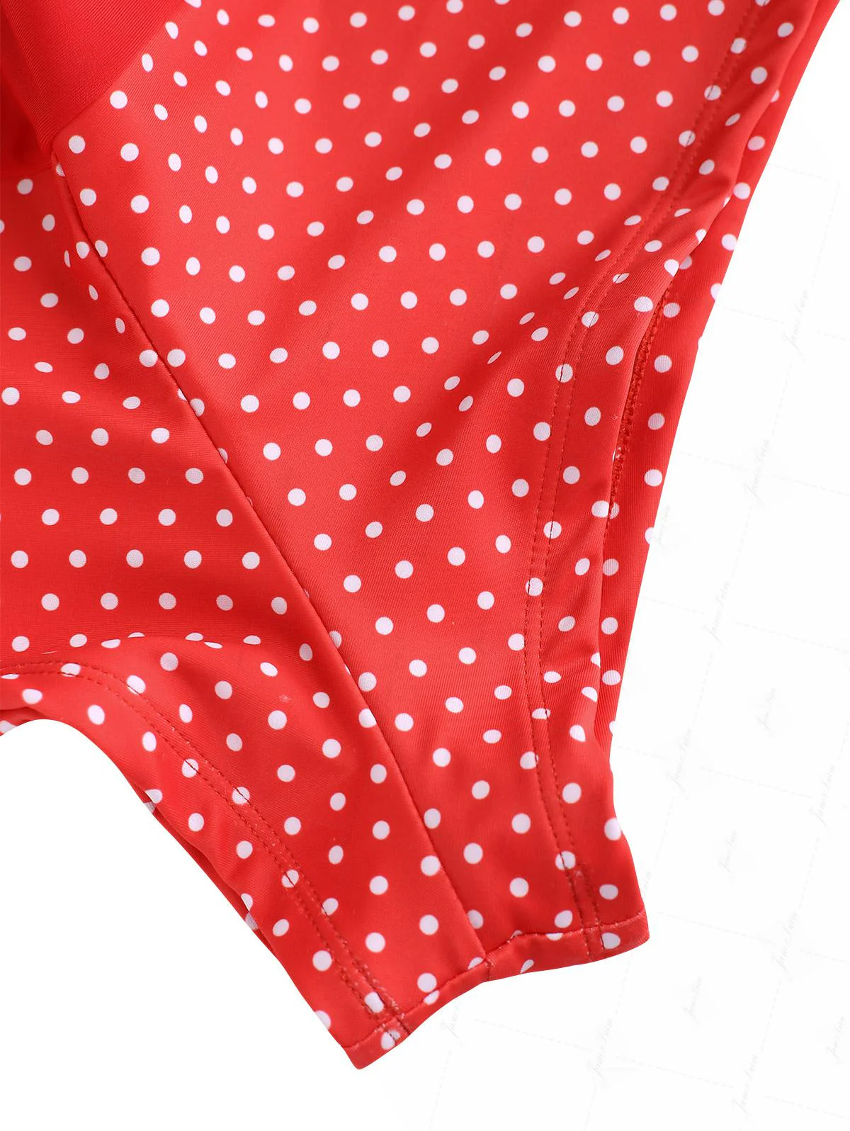 Red Polka Dot Ruched Triangle Top & Two-way Cheeky Boyshorts Bikini Set - Image 6