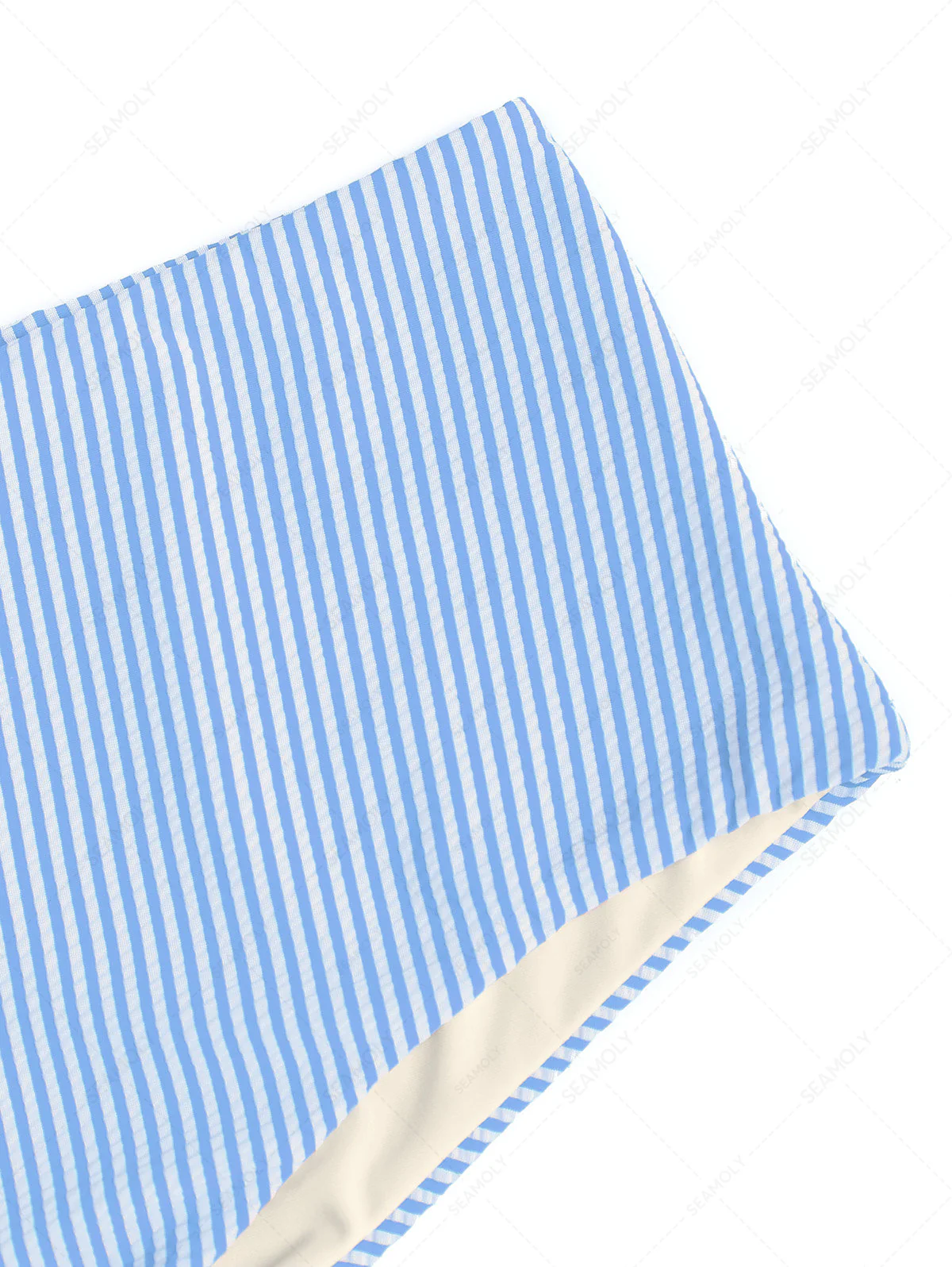 Gestreifte, hochgeschnittene Bikinihose mit mittlerer Bedeckung - Image 10