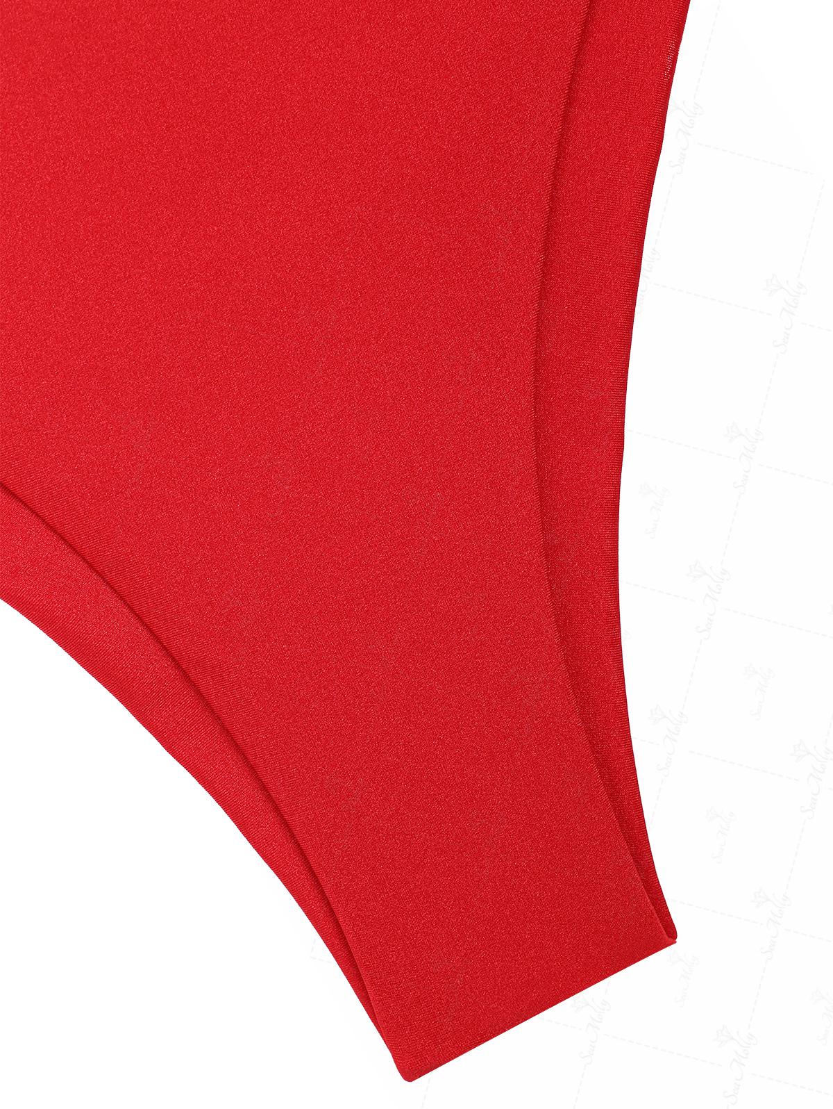 Seamolly Vintage Bikini-Set mit gerafftem U-Ring-Bandeau-Top und frechem brasilianischem Höschen - Image 11