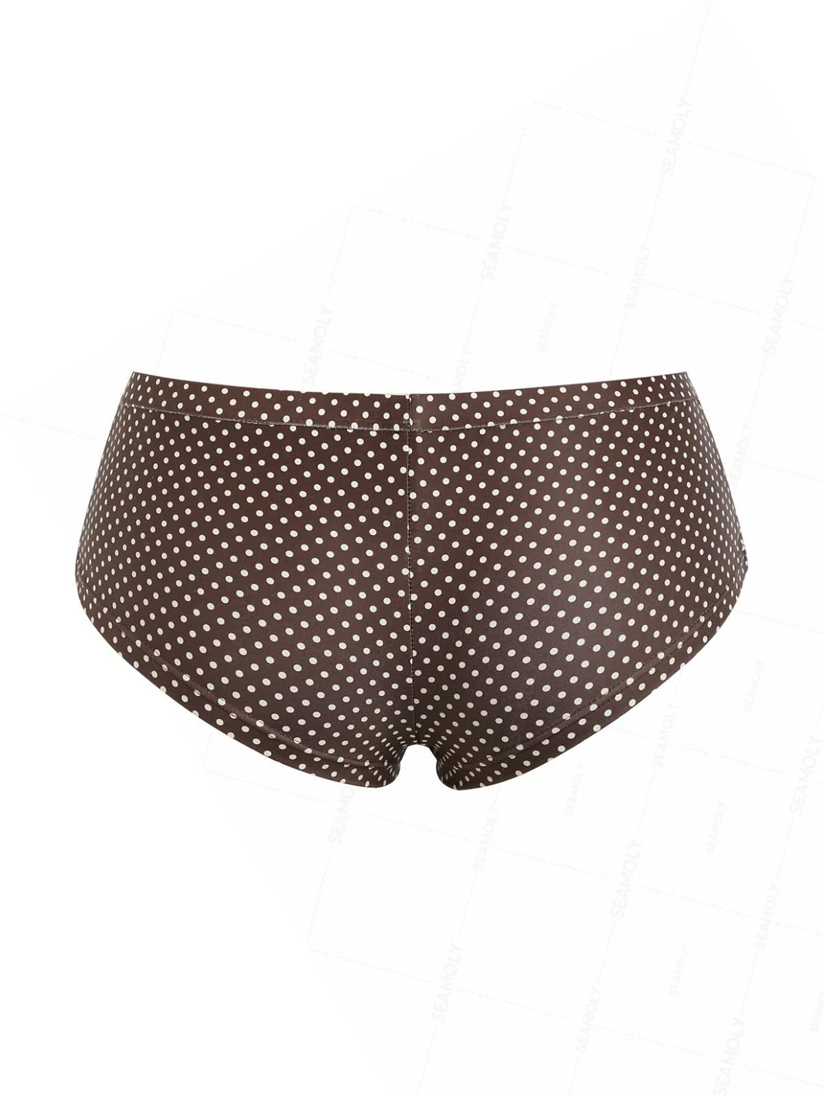 Seamolly Polka Dot Print Bikini Bottom Cheeky Swim Boyshorts - Image 2