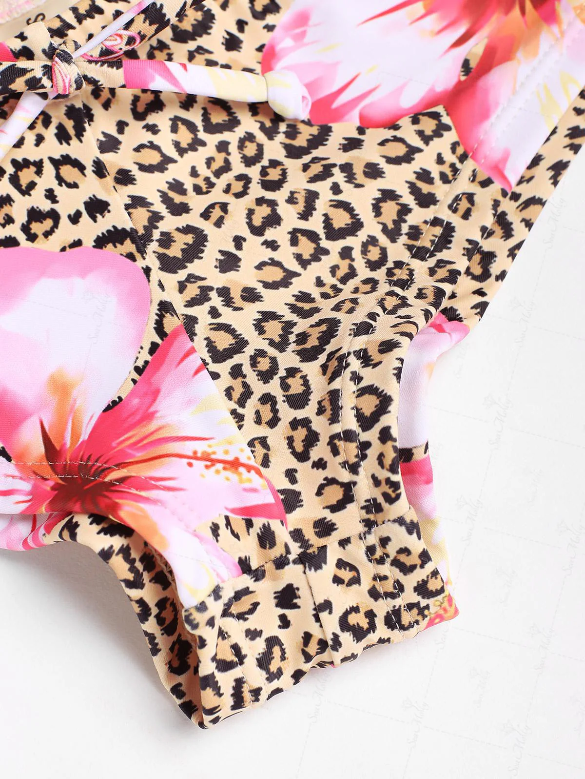 Seamolly Bikinihose mit Leoparden- und Blumenmuster, freche Badeshorts - Image 9