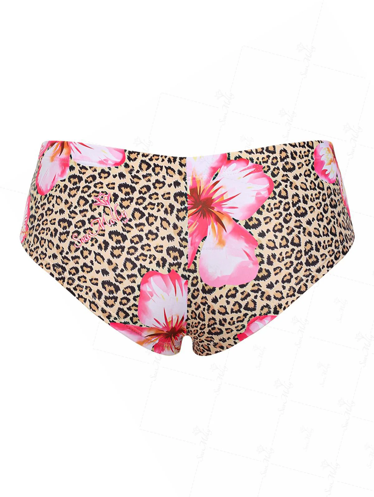 Seamolly Bikinihose mit Leoparden- und Blumenmuster, freche Badeshorts - Image 7