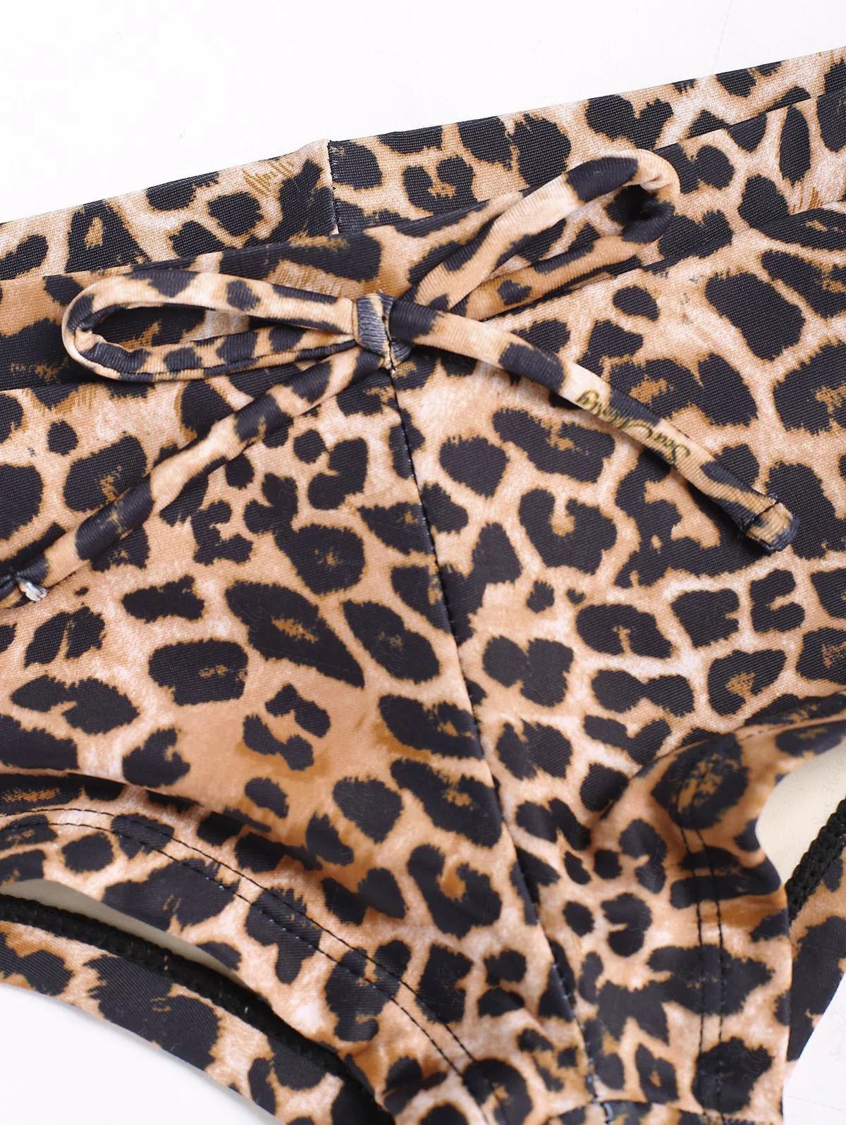 Seamolly Bikinihose mit Leopardenmuster und Schleife, niedrige Passform, freche Badeshorts - Image 11