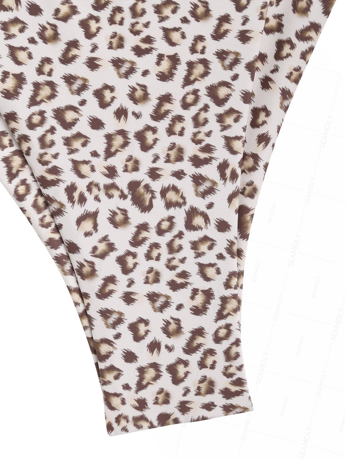 Seamolly 3-teiliges Tankini-Set mit Leopardenmuster, Neckholder und frechem Schnitt (Boyshorts) - Image 6