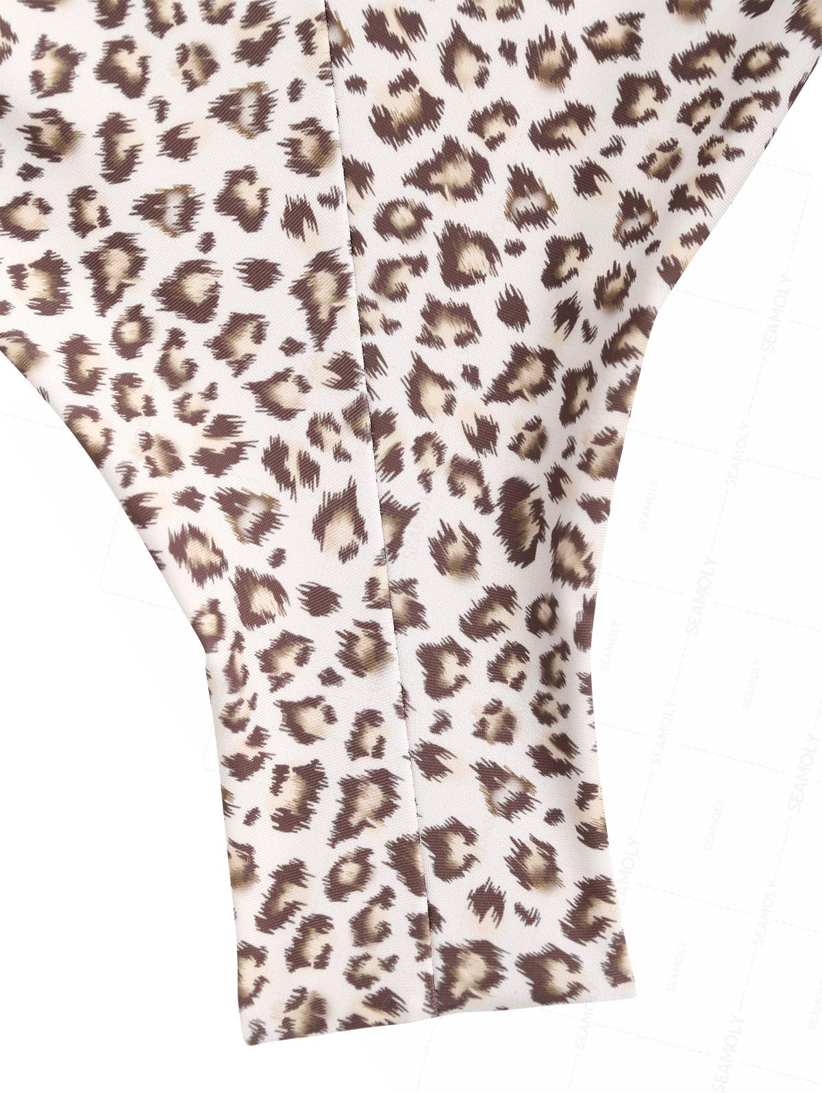 Seamolly 3-teiliges Tankini-Set mit Leopardenmuster, Neckholder und frechem Schnitt (Boyshorts) - Image 7