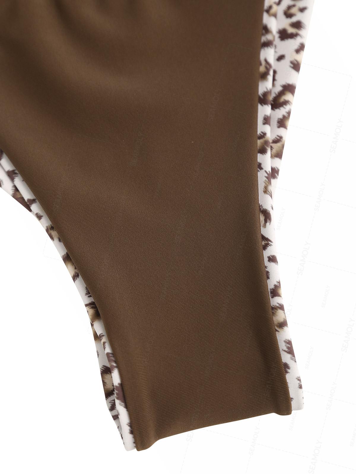 Seamolly 3-teiliges Tankini-Set mit Leopardenmuster, Neckholder und frechem Schnitt (Boyshorts) - Image 8