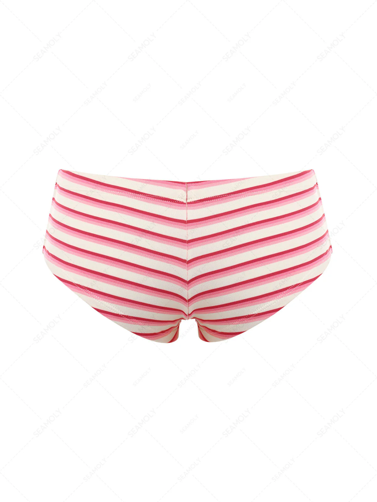 Seamolly 3-teiliges gestreiftes Triangel-Push-Up-Bikini-Set im brasilianischen Cheeky-Stil - Image 5