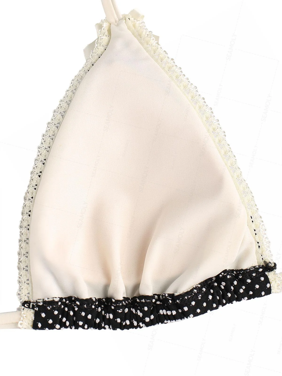 Seamolly 3-teiliges Bikini-Set mit Nadelpunktmuster, Jacquard-Spitze, Schleife, Dreiecksausschnitt und frechem Schnitt - Image 17