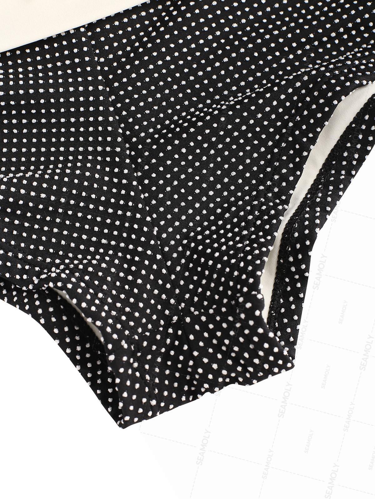 Seamolly 3-teiliges Bikini-Set mit Nadelpunktmuster, Jacquard-Spitze, Schleife, Dreiecksausschnitt und frechem Schnitt - Image 21