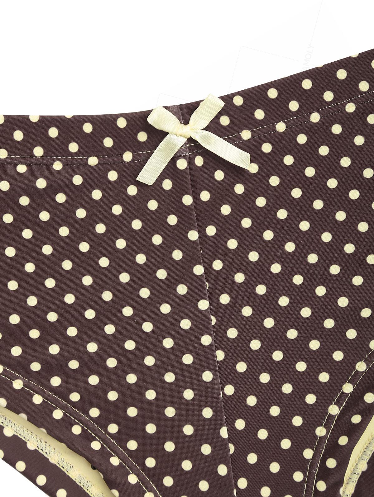 Seamolly 3-teiliges Bikini-Set mit Polka-Dot-Print, O-Ring, doppellagig, frecher Boyshort-Schnitt - Image 10