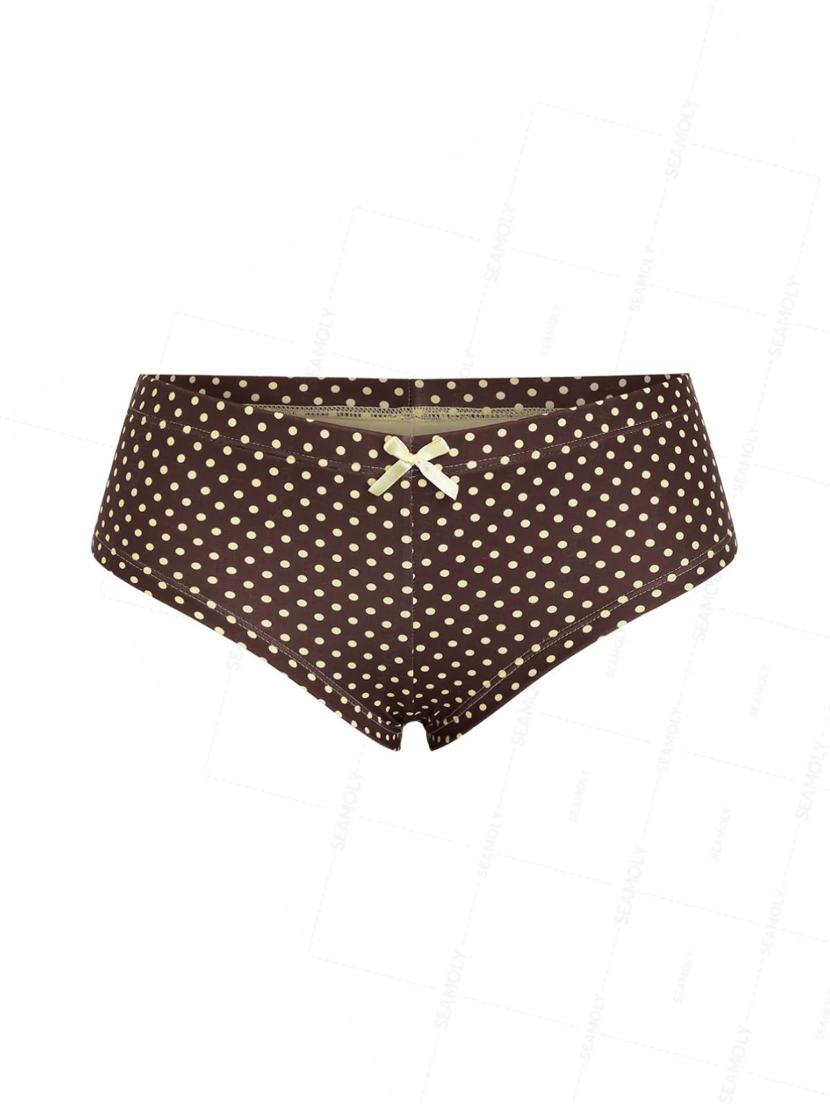 Seamolly 3-teiliges Bikini-Set mit Polka-Dot-Print, O-Ring, doppellagig, frecher Boyshort-Schnitt - Image 8