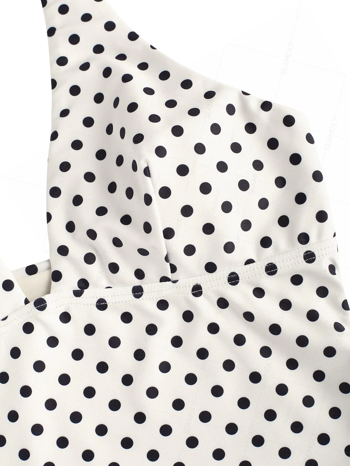 Seamolly Retro Pin-Up Vintage Polka Dot Print Tankini-Set mit tiefem Ausschnitt und Neckholder-Schnürung - Image 12