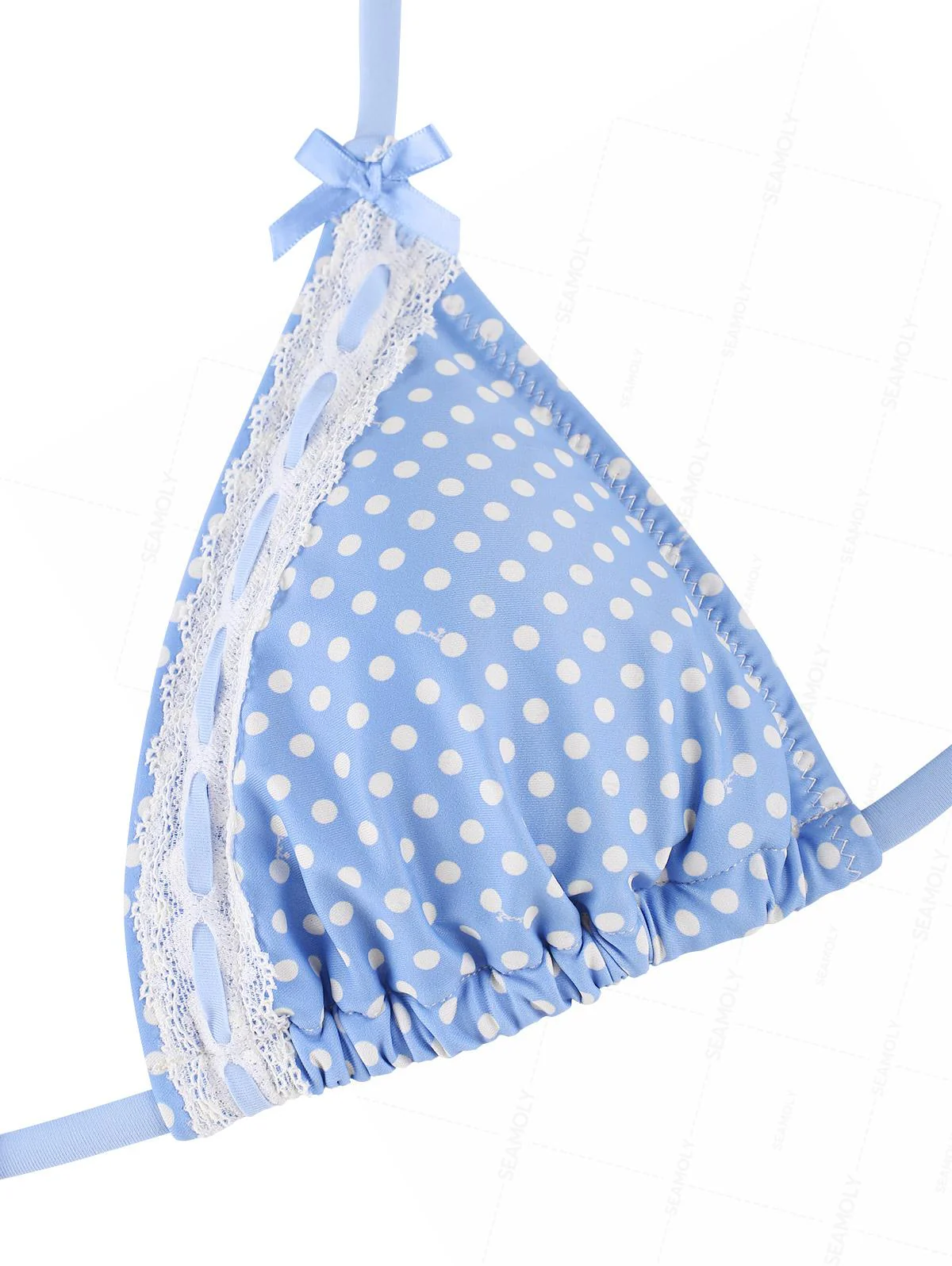 Seamolly Bikini-Set mit Spitze und Schleife im Polka-Dot-Print - Image 9