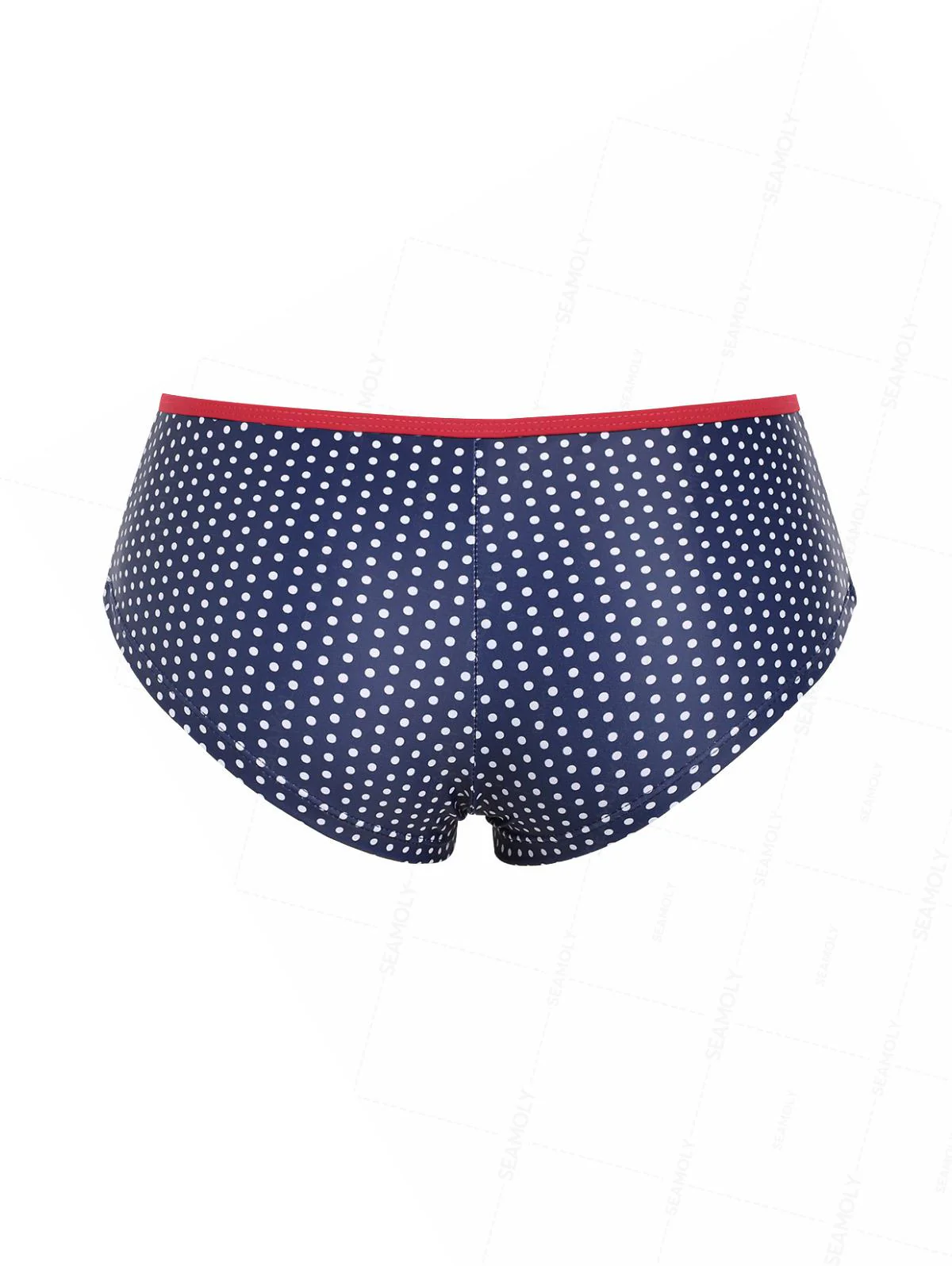 Seamolly Vintage Bikinihose mit Polka-Dots und Schleife, freche Badeshorts für den 4. Juli - Image 7
