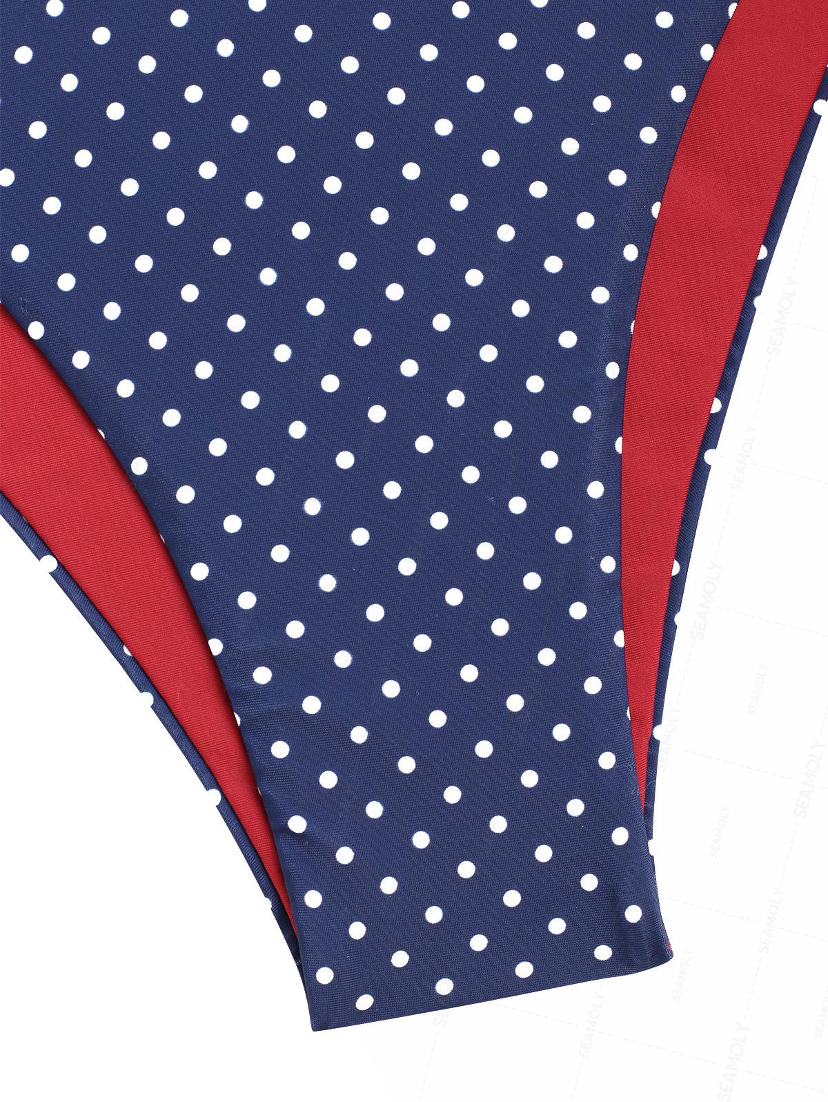Seamolly 3-teiliges Bikini-Set mit Polka-Dot-Print, frechem O-Ring und kurzen Shorts für den 4. Juli - Image 11