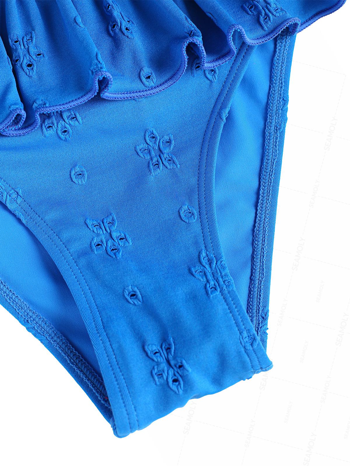Seamolly – Tief sitzende Bikinihose aus recyceltem Stoff mit Blumenmuster und Jacquard-Schößchen - Image 5