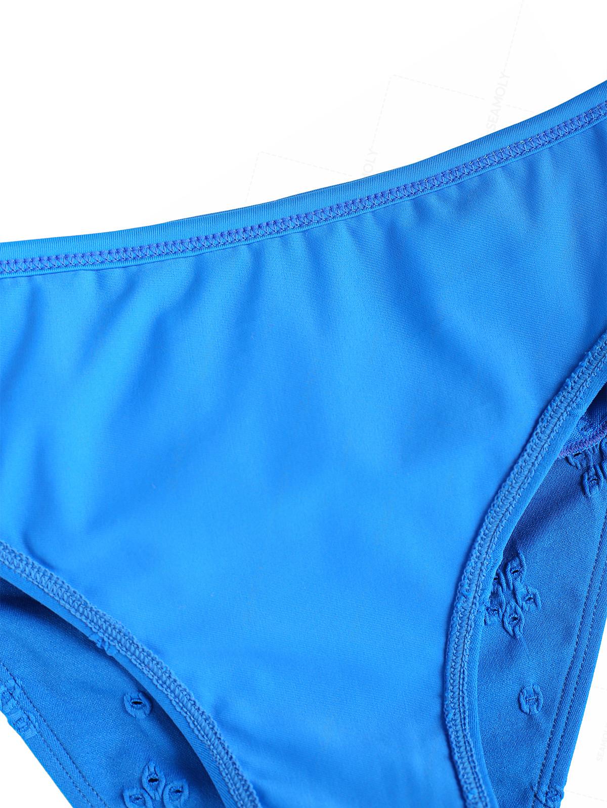 Seamolly – Tief sitzende Bikinihose aus recyceltem Stoff mit Blumenmuster und Jacquard-Schößchen - Image 6