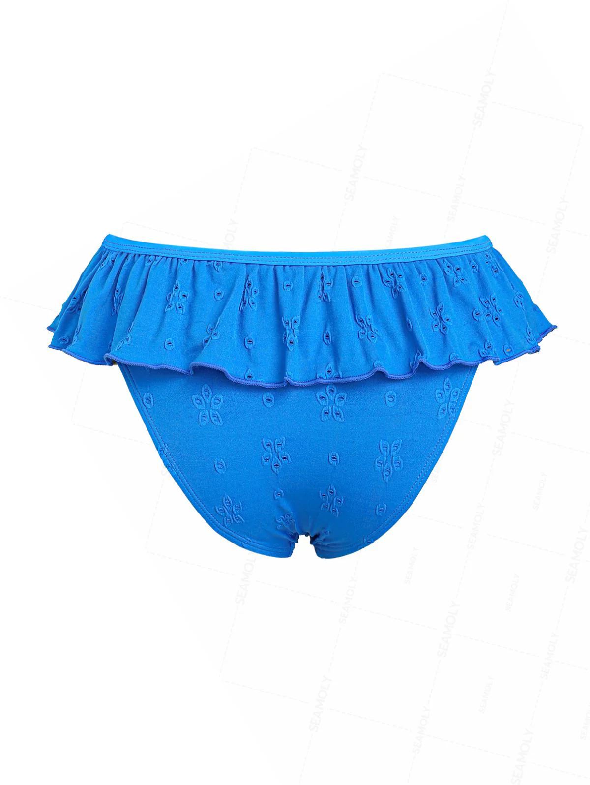 Seamolly – Tief sitzende Bikinihose aus recyceltem Stoff mit Blumenmuster und Jacquard-Schößchen - Image 3