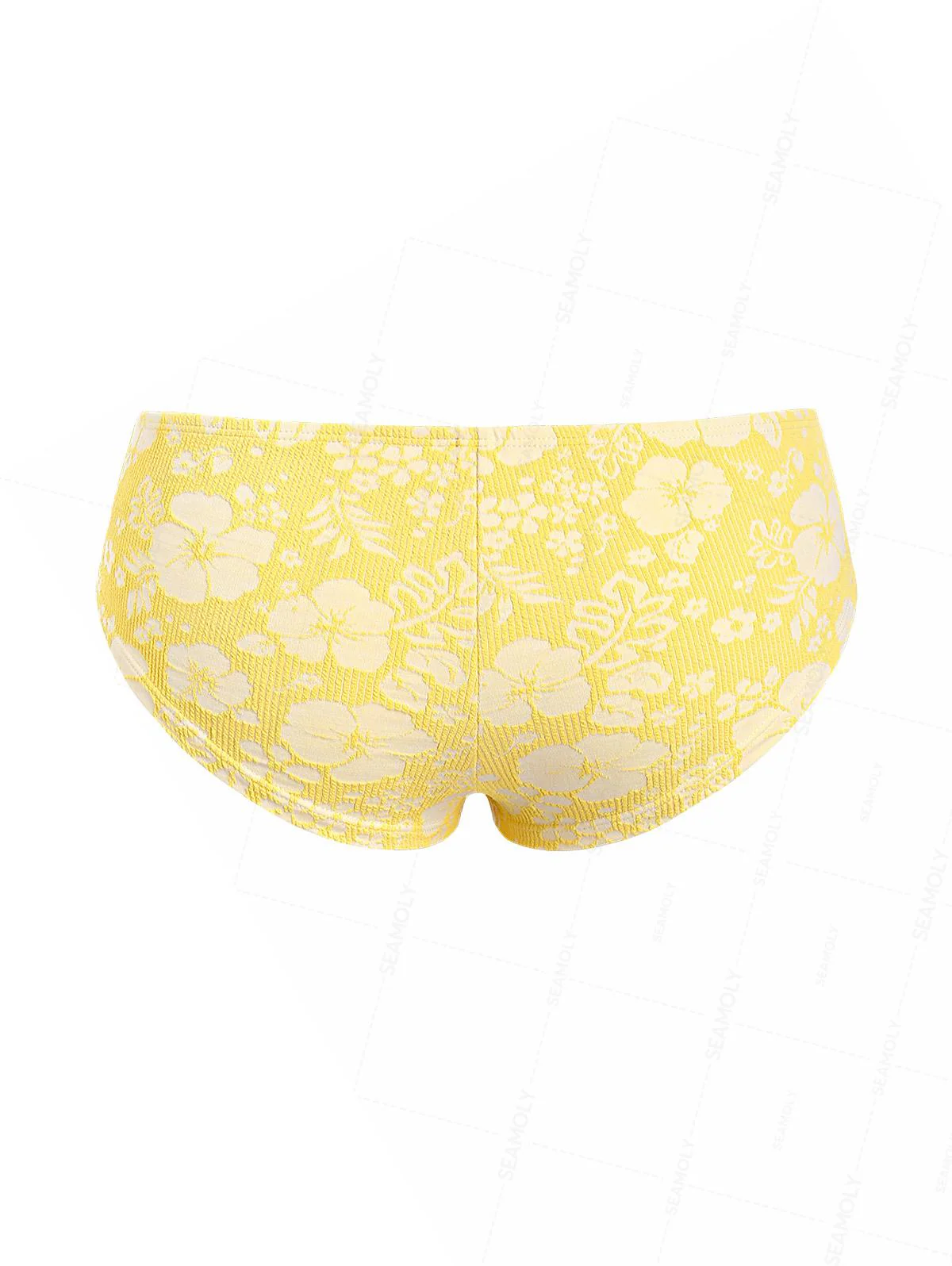 Seamolly 3-teiliges Bikini-Set aus recyceltem Jacquard-Stoff mit Schleife, Dreiecksmuster und frechem Schnitt. - Image 6