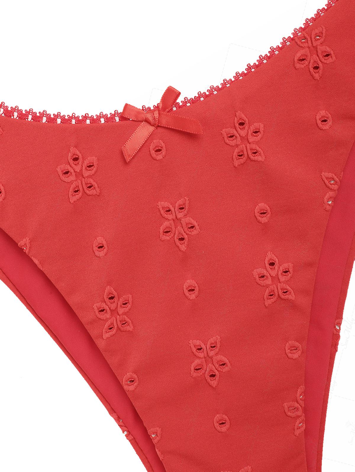 Seamolly 3-teiliges Bikini-Set aus recyceltem Stoff mit Jacquard-Spitze, Schleife, Dreiecksausschnitt und frechem Schnitt - Image 15