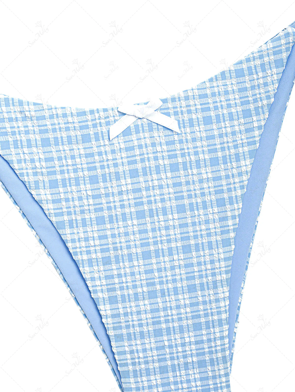 Seamolly 3 Piece Retro Pin-Up Vintage Gingham Halter Cheeky Boyshort Tankini Set - Image 14